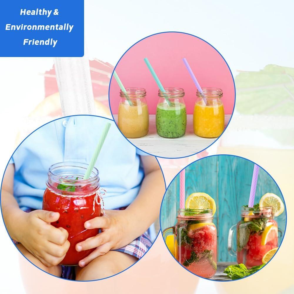 Popotes de Silicona Reutilizables XoGiyu 10 Piezas con Estuche