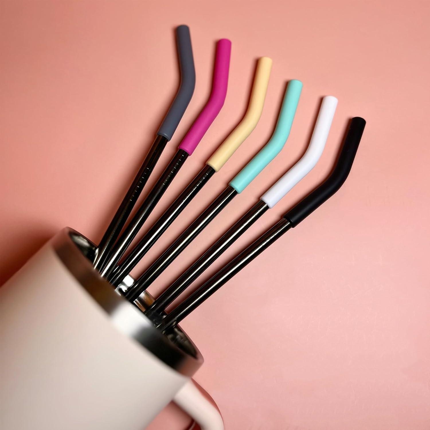 Paquete de 6 Pajitas Reutilizables Sztumbo Acero Inoxidable 30.48 cm