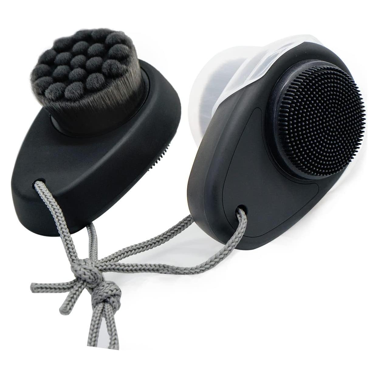 Paquete de 2 Cepillos Faciales Leeshine 2 en 1 Silicona y Cerdas