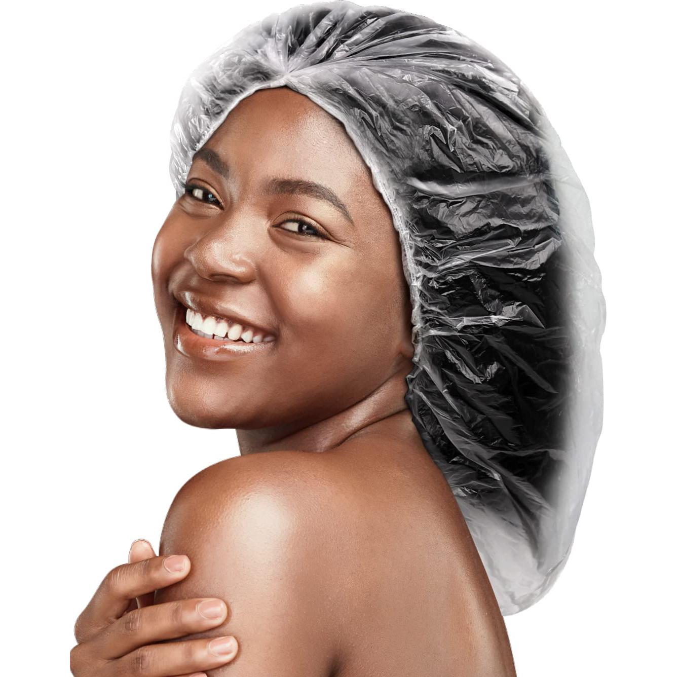 10 Gorros de Ducha Desechables XL Yuest para Cabello Largo