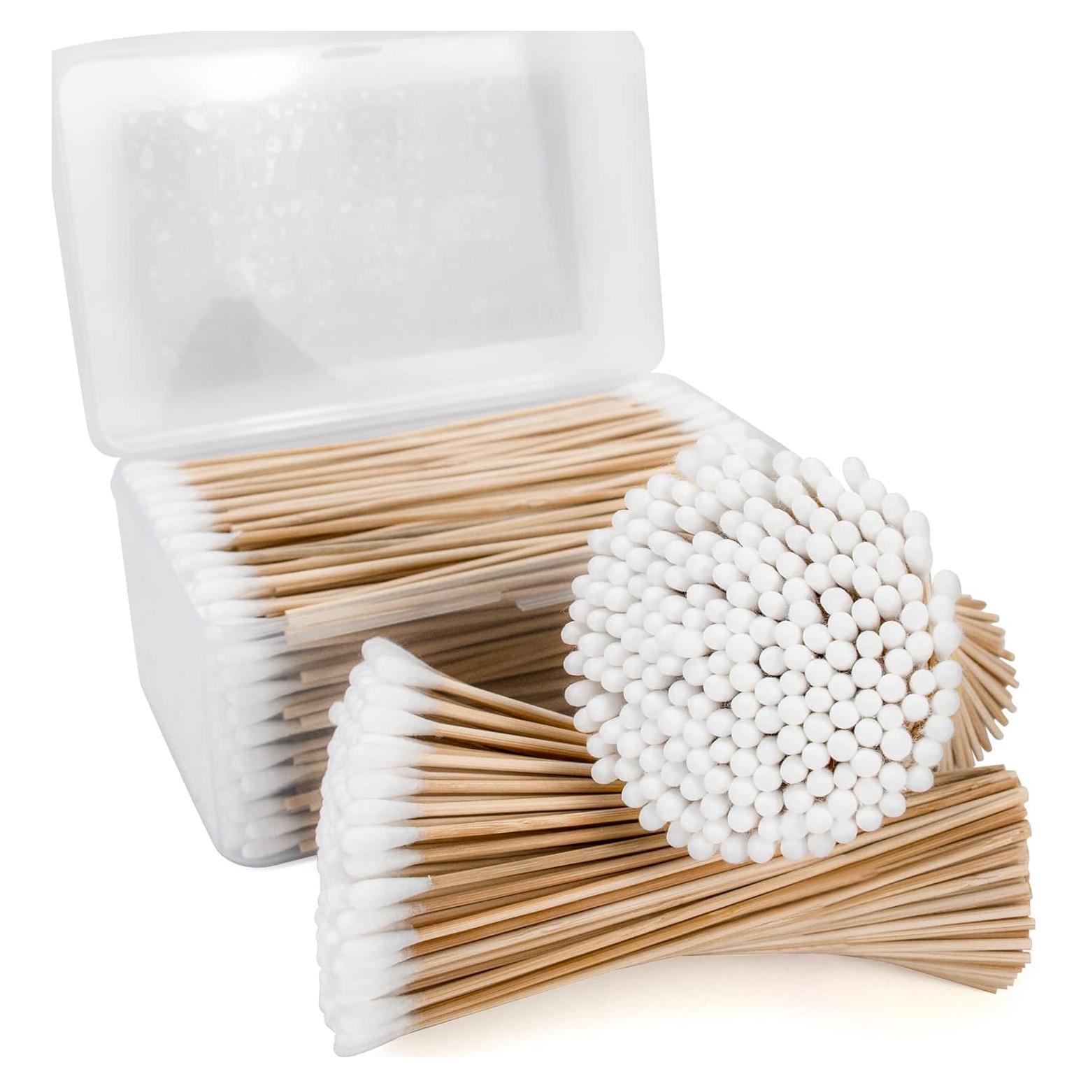 Bastones de Algodón Largos 15 cm Bcowos 500 PCS - Sin Pelusa