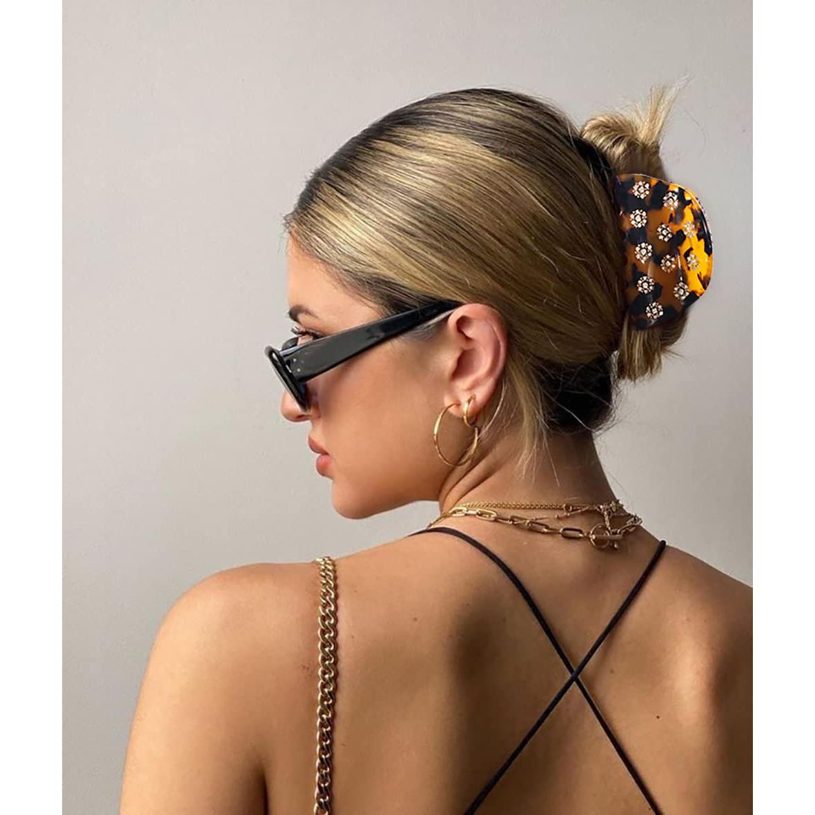 Clip de Garra para Cabello Tortuga LILIE&WHITE con Rhinestones