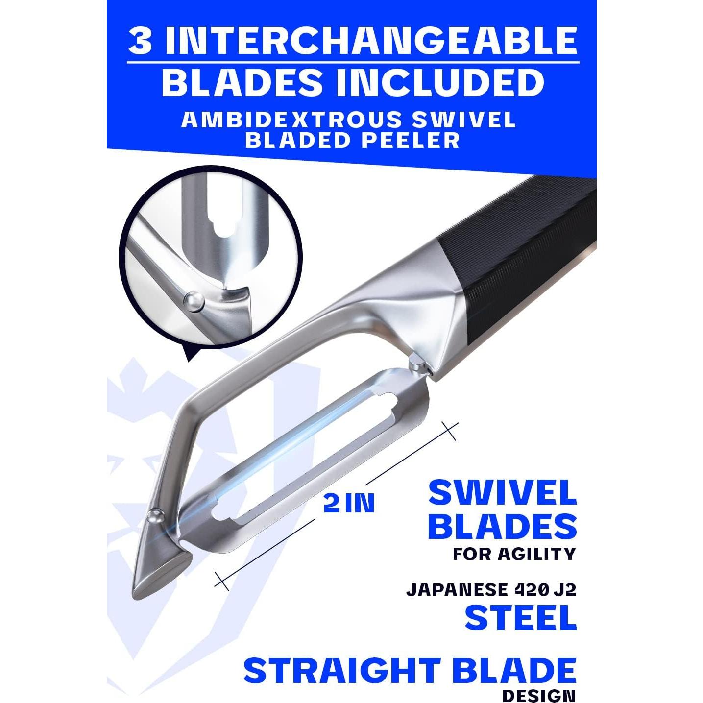 Pelador Recto Dalstrong Razor VX-I - Acero Inoxidable 3 Cuchillas