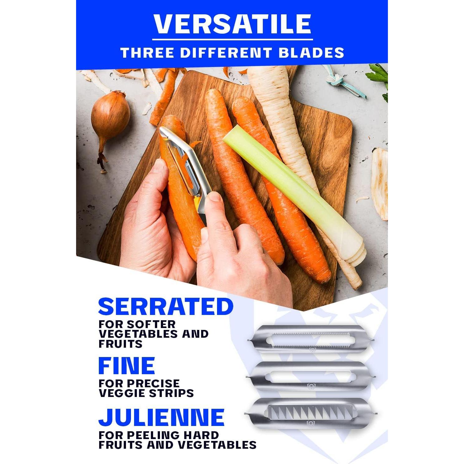 Pelador Recto Dalstrong Razor VX-I - Acero Inoxidable 3 Cuchillas