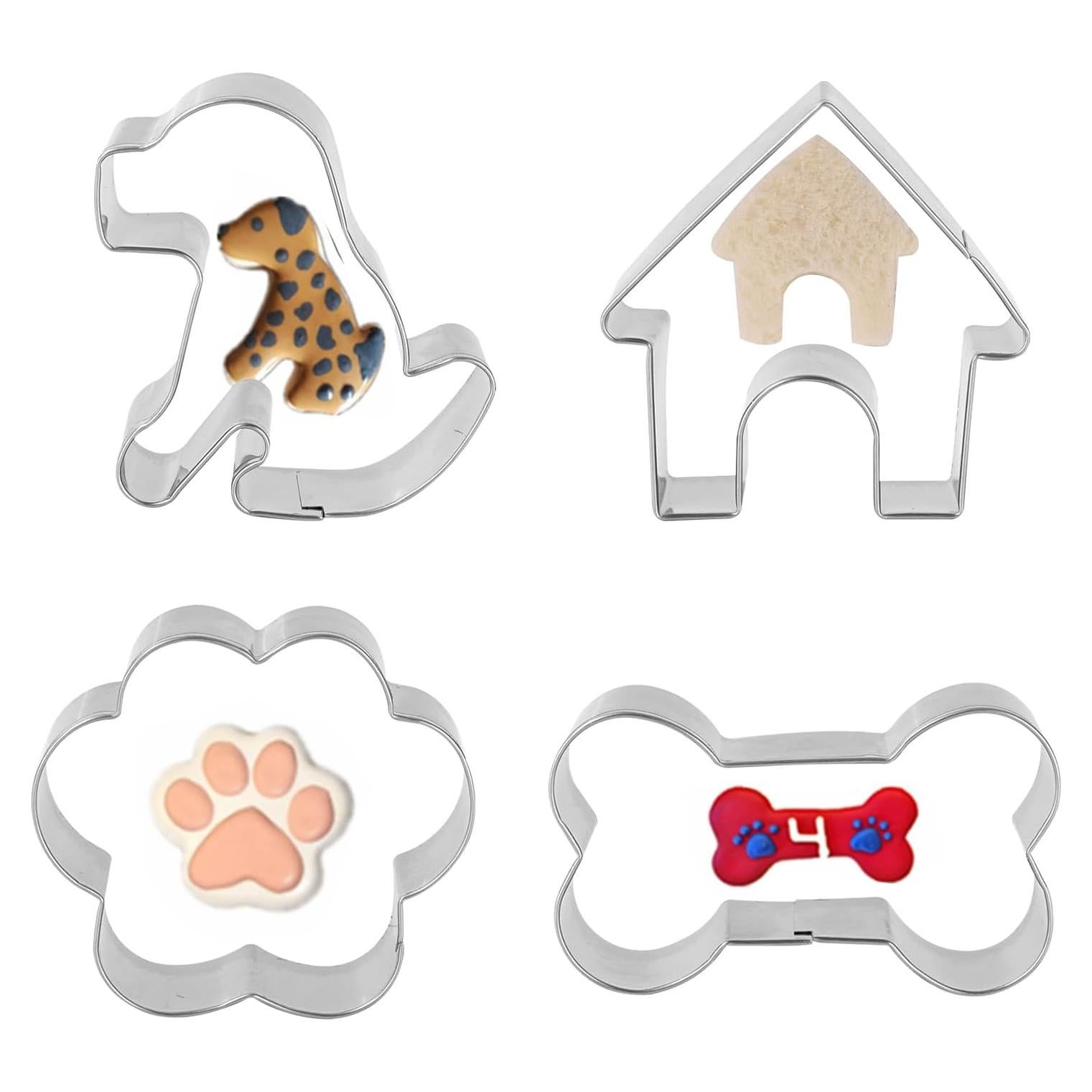 Cortador de Galletas Hueso ANCKNE Acero Inoxidable 4 Piezas