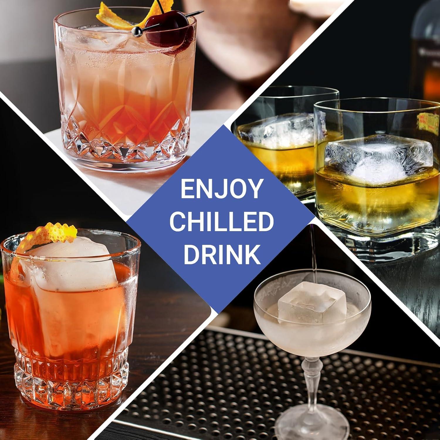 Bandeja de Hielo Grande GGOW de Silicona Cuadrada 5.08 cm