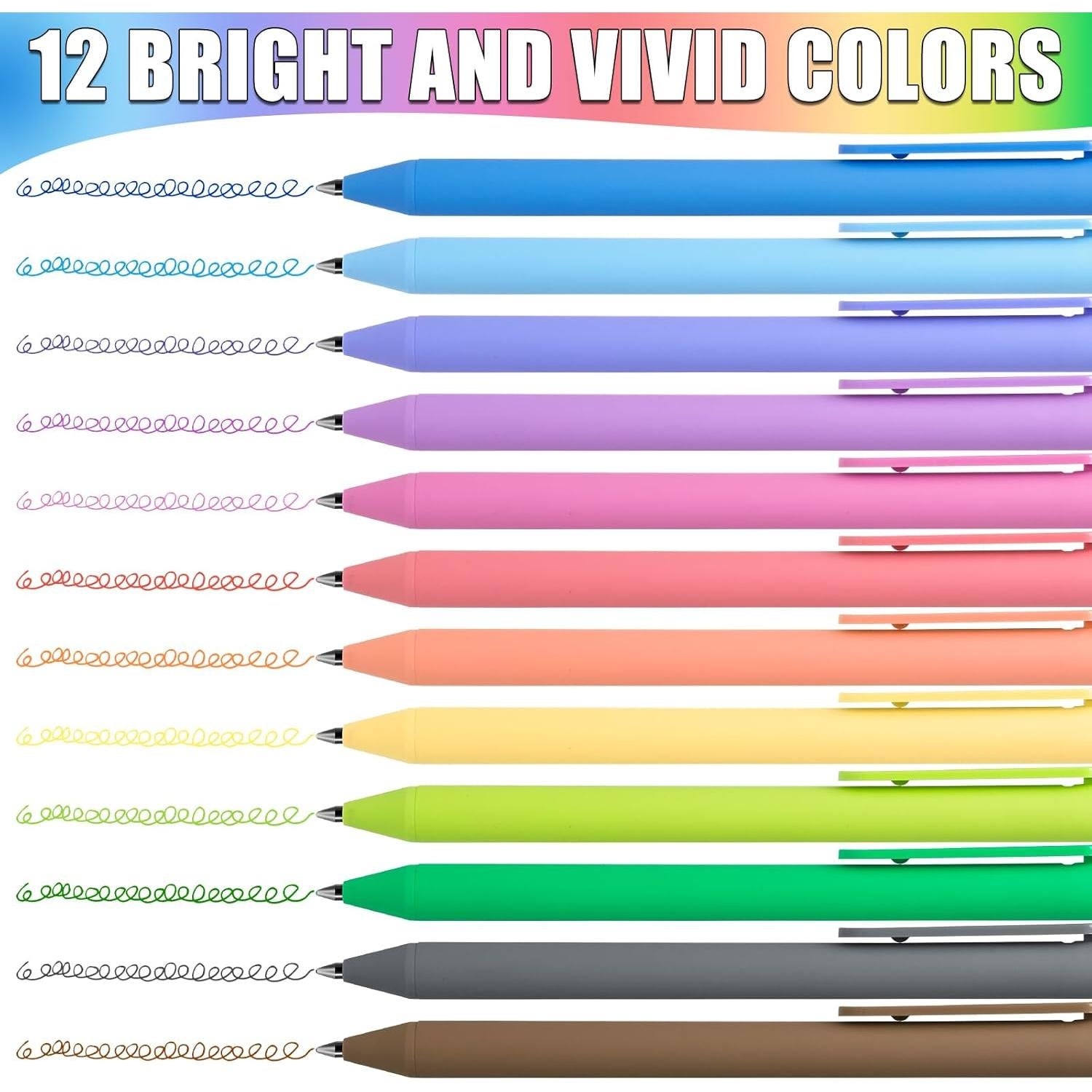 Bolígrafos de Gel Retráctiles Drawdart 12 Colores 0.7mm