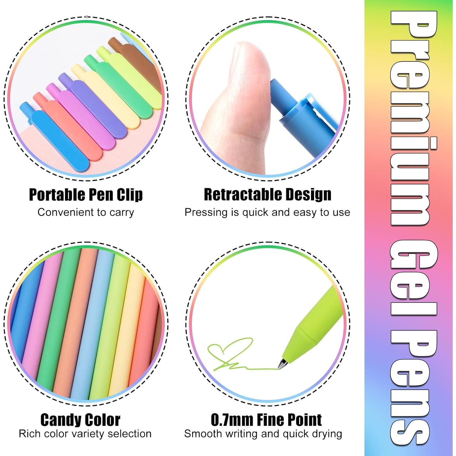 Bolígrafos de Gel Retráctiles Drawdart 12 Colores 0.7mm