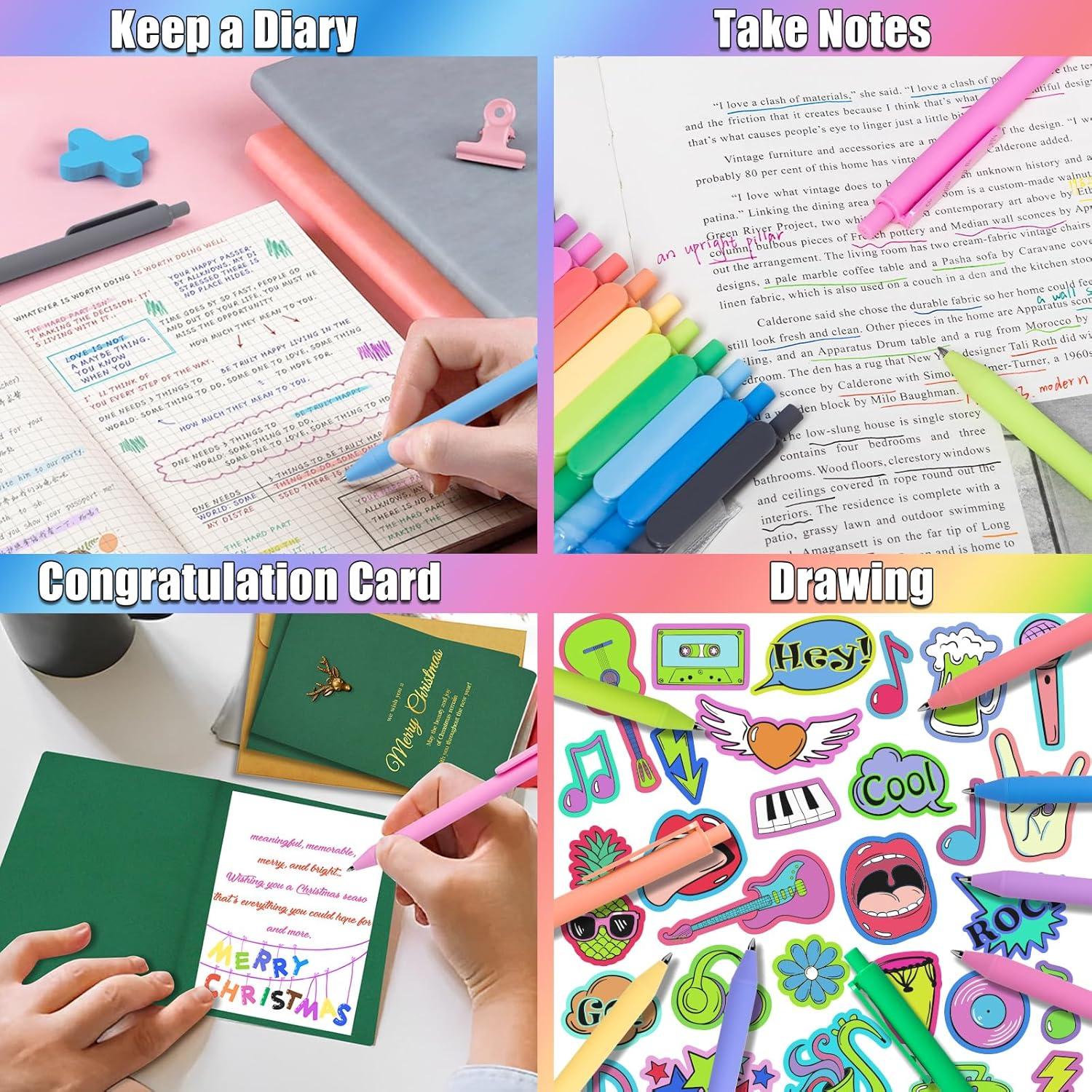 Bolígrafos de Gel Retráctiles Drawdart 12 Colores 0.7mm