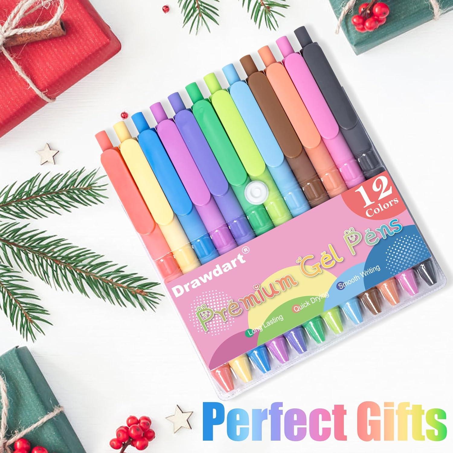 Bolígrafos de Gel Retráctiles Drawdart 12 Colores 0.7mm