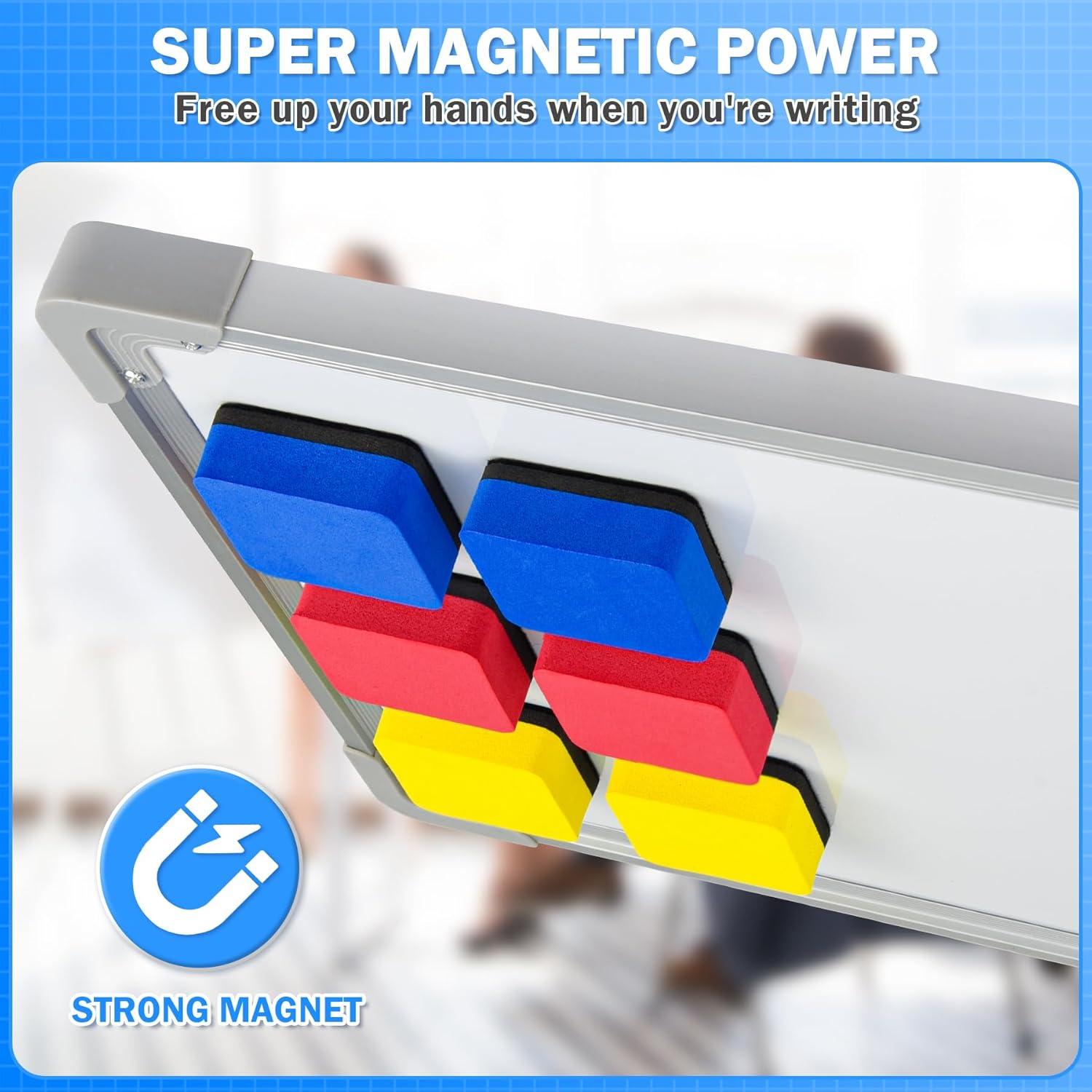 Borradores de Pizarra Blanca Magnéticos EAONE - 48 Piezas