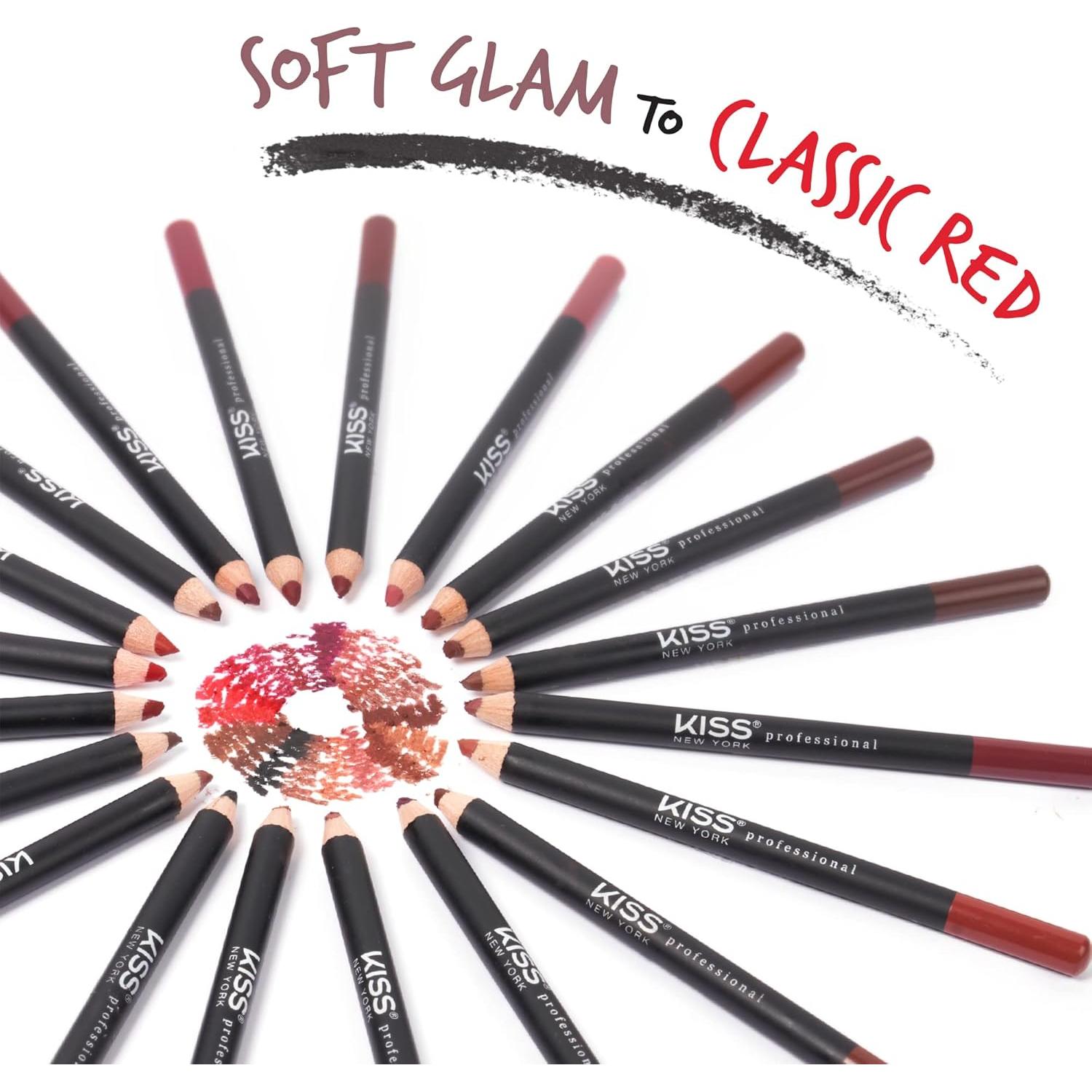 Lápiz de Labios Profesional Kiss New York - Color Negro, Cremoso y Duradero