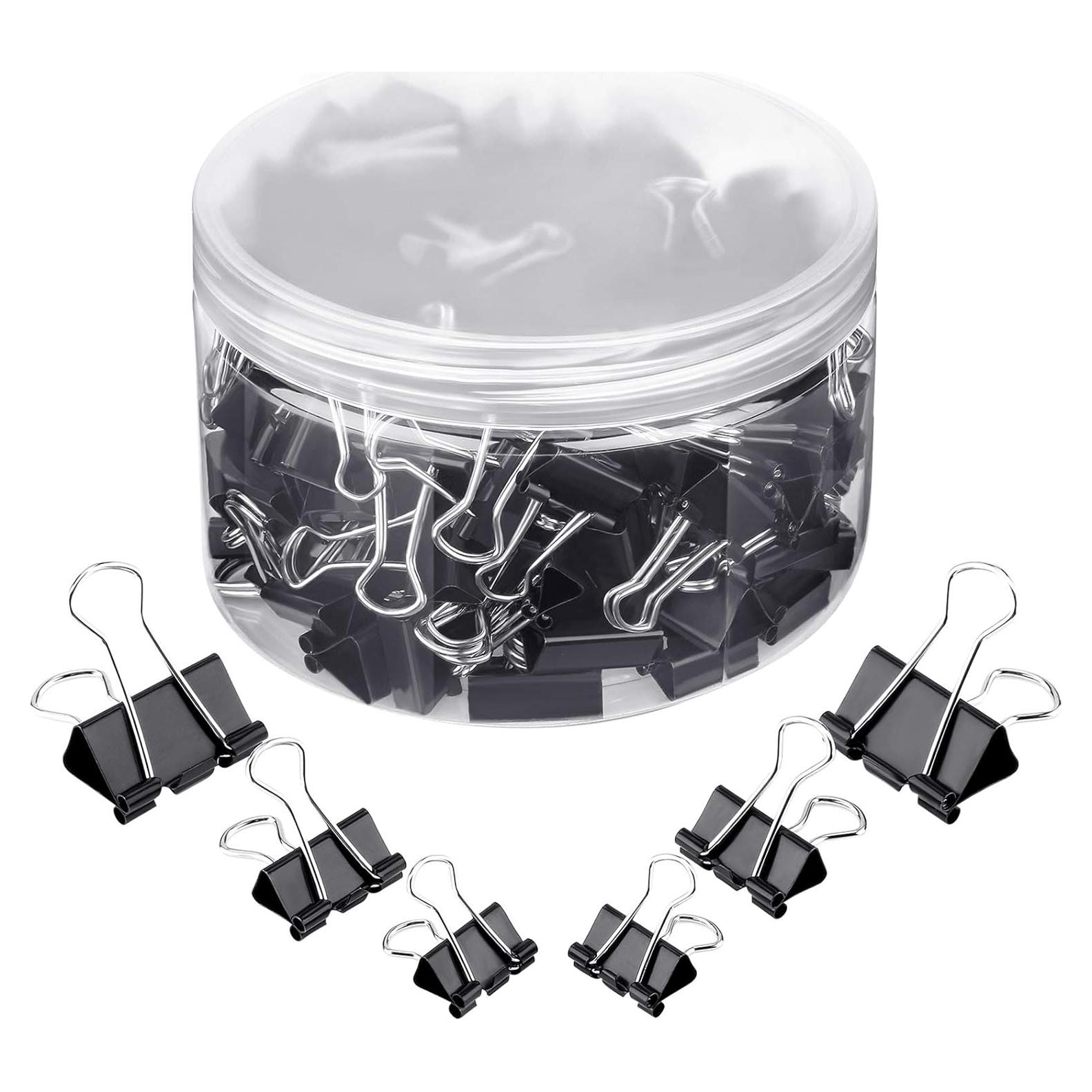 Clips de Carpeta Metal TecUnite 150 Pcs Tamaños Variados