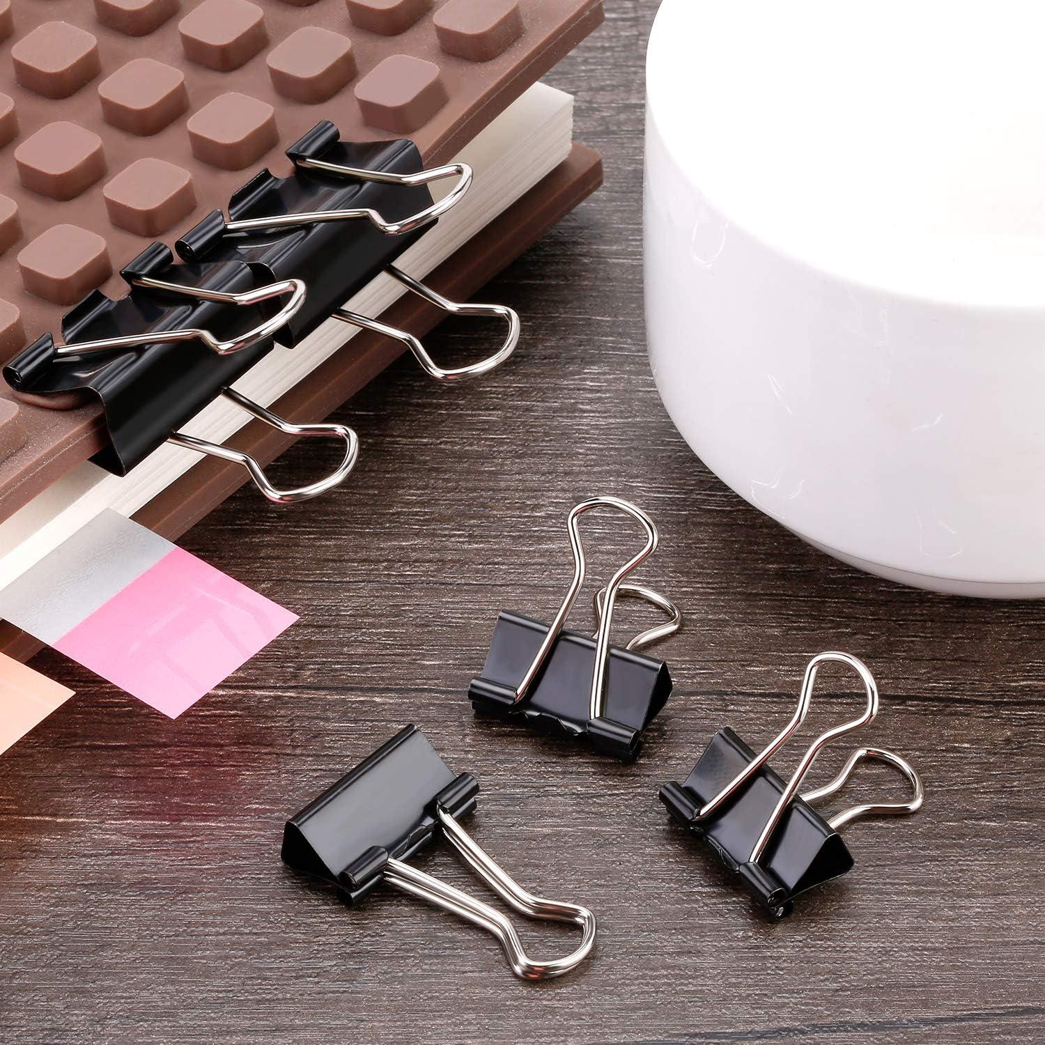 Clips de Carpeta Metal TecUnite 150 Pcs Tamaños Variados