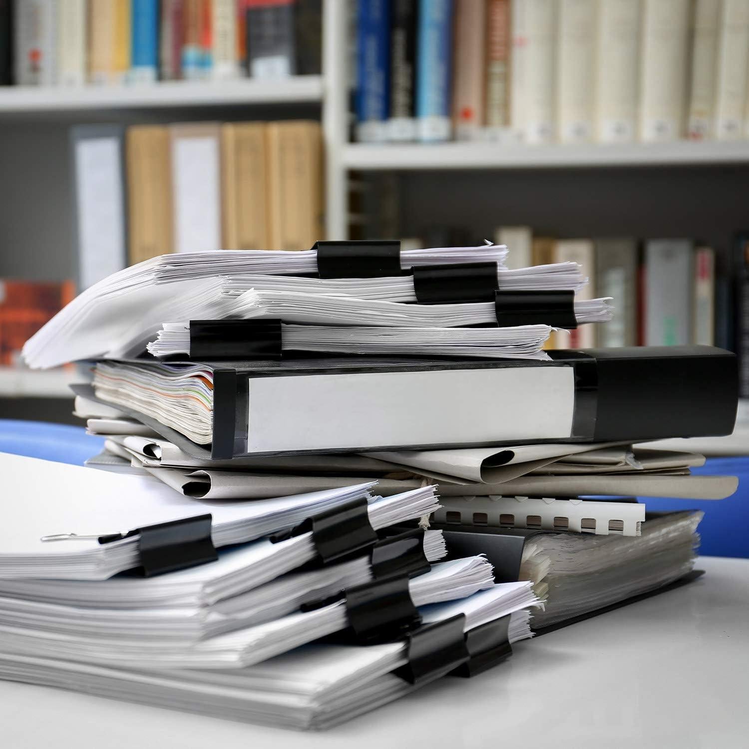 Clips de Carpeta Metal TecUnite 150 Pcs Tamaños Variados