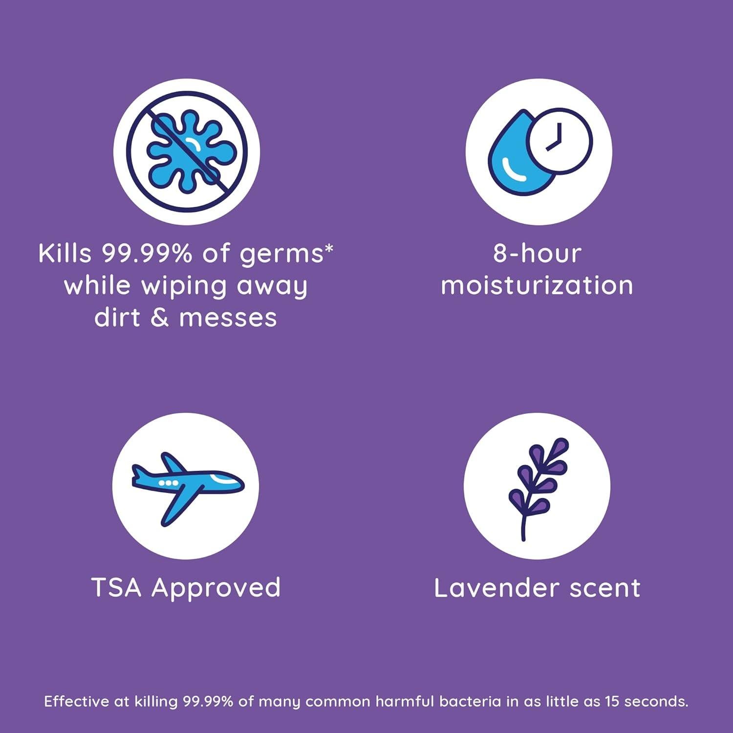 Toallitas Antibacteriales Wet Ones Lavanda 40 Unidades