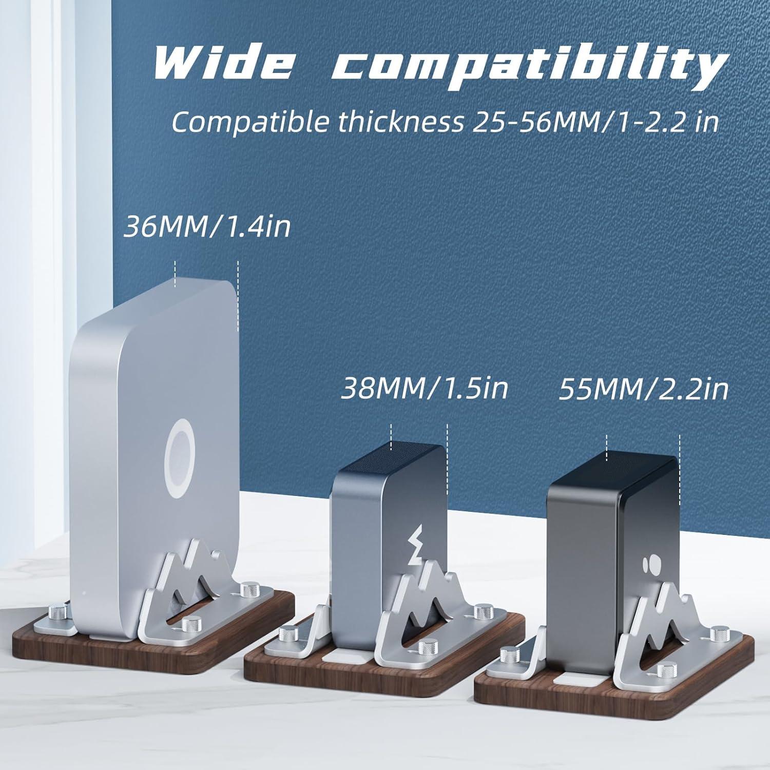 Soporte Vertical de Madera AODUKE para Mac Mini 2024 Ajustable