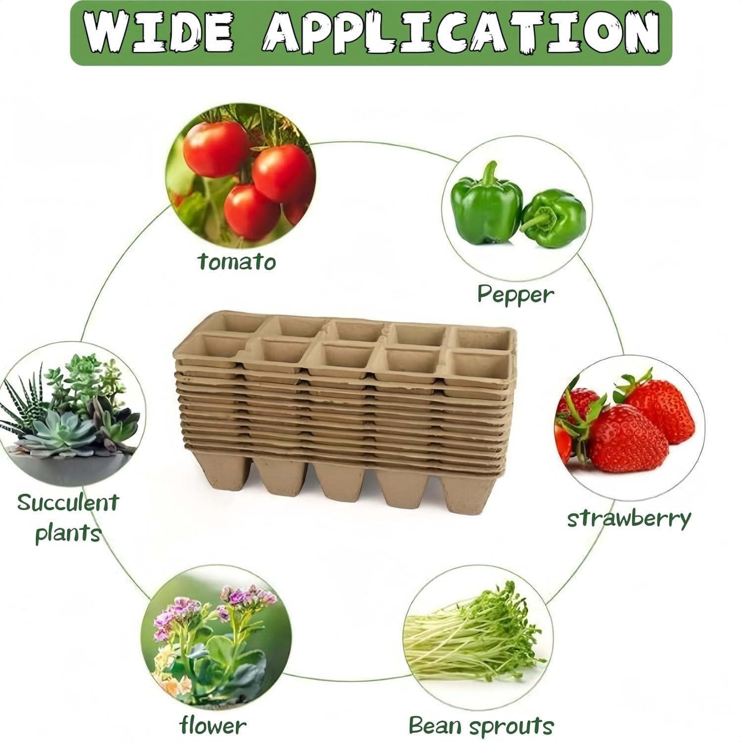 Bandeja de Inicio de Semillas 240 Celdas Sayehuanye Biodegradable