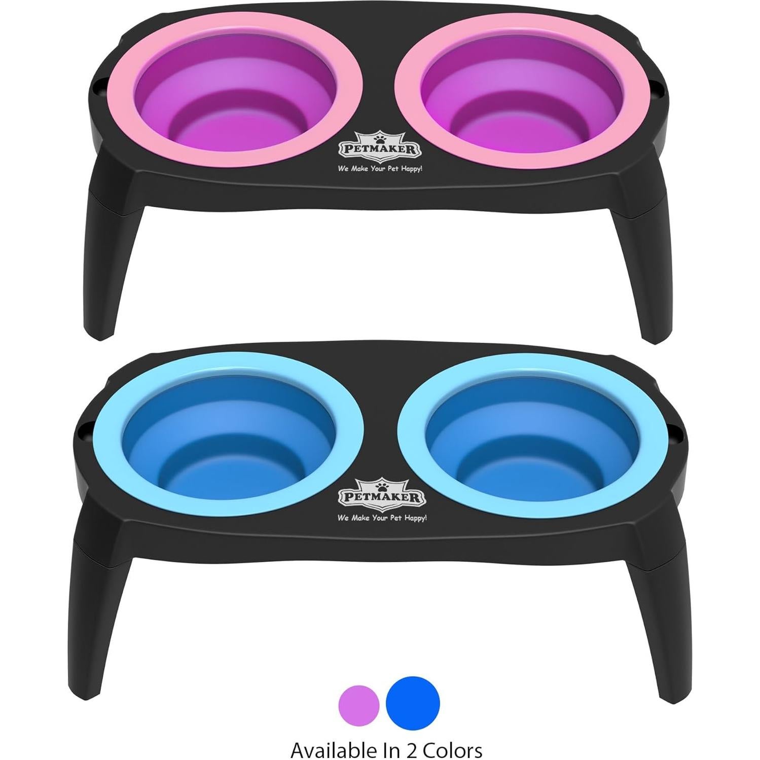 Cuencos Elevados para Mascotas PETMAKER - Antideslizante 473ml