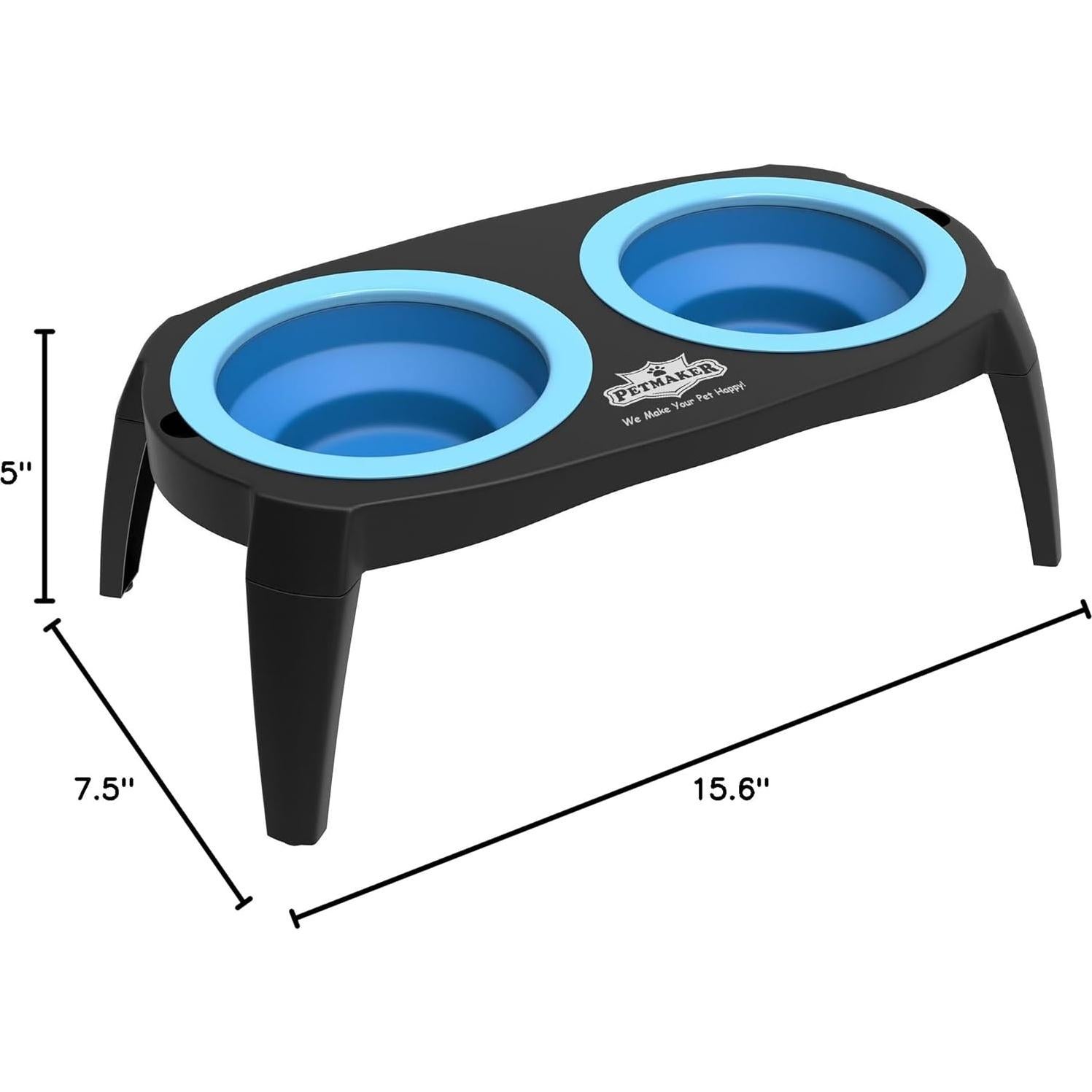 Cuencos Elevados para Mascotas PETMAKER - Antideslizante 473ml