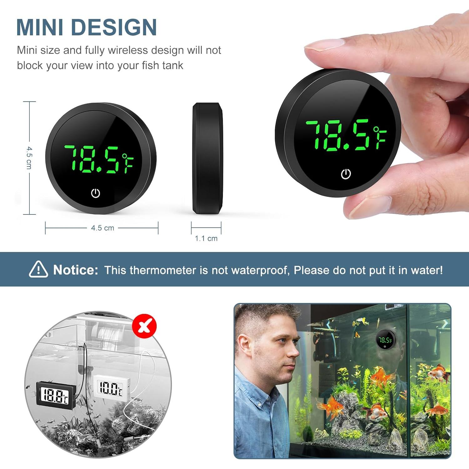 Termómetro Digital de Acuario Ankilo con Pantalla LED HD