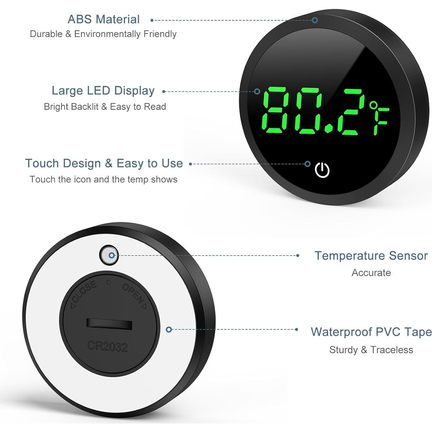 Termómetro Digital de Acuario Ankilo con Pantalla LED HD