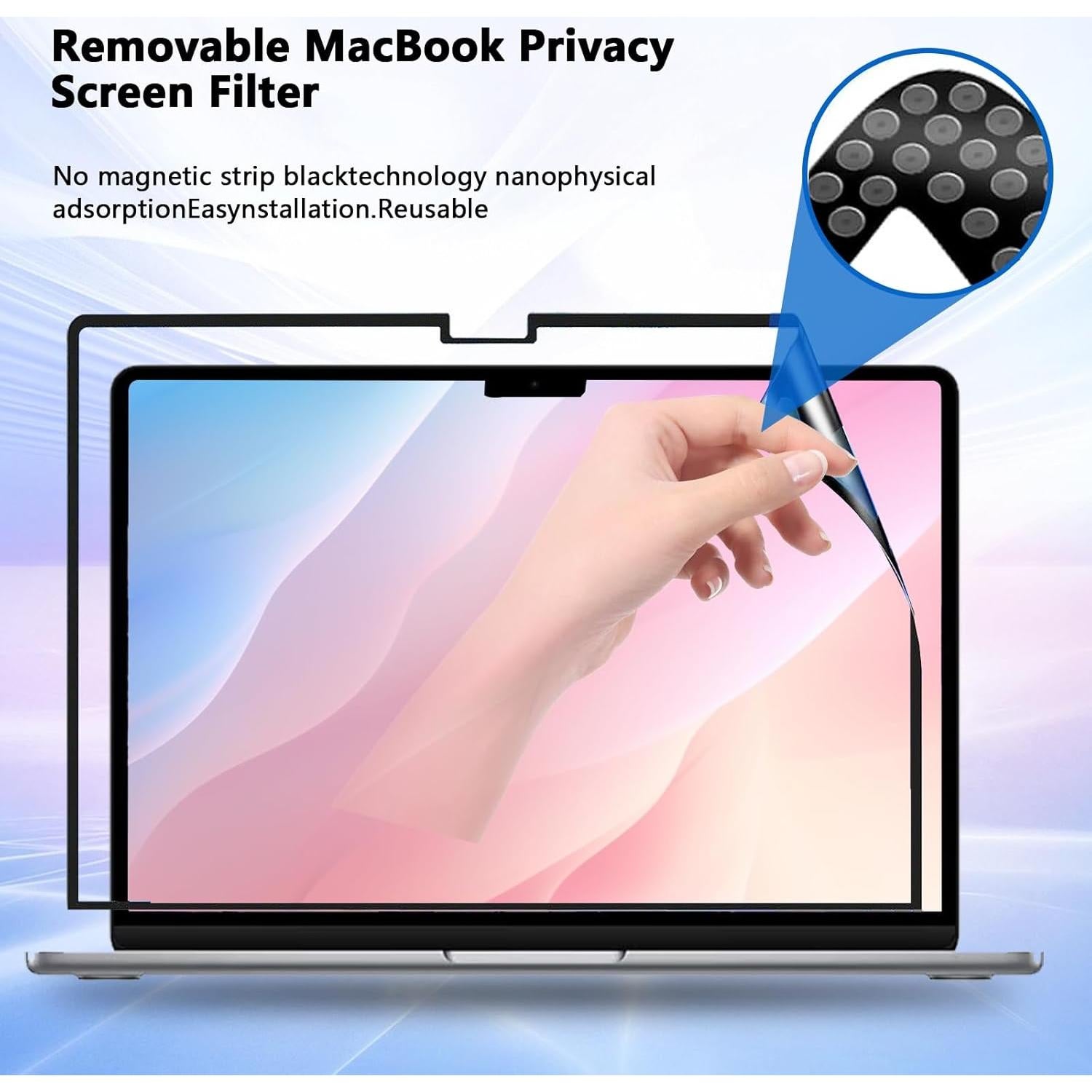 Protector de Pantalla Privado Tarrahow 2 Pack para MacBook Air 15"
