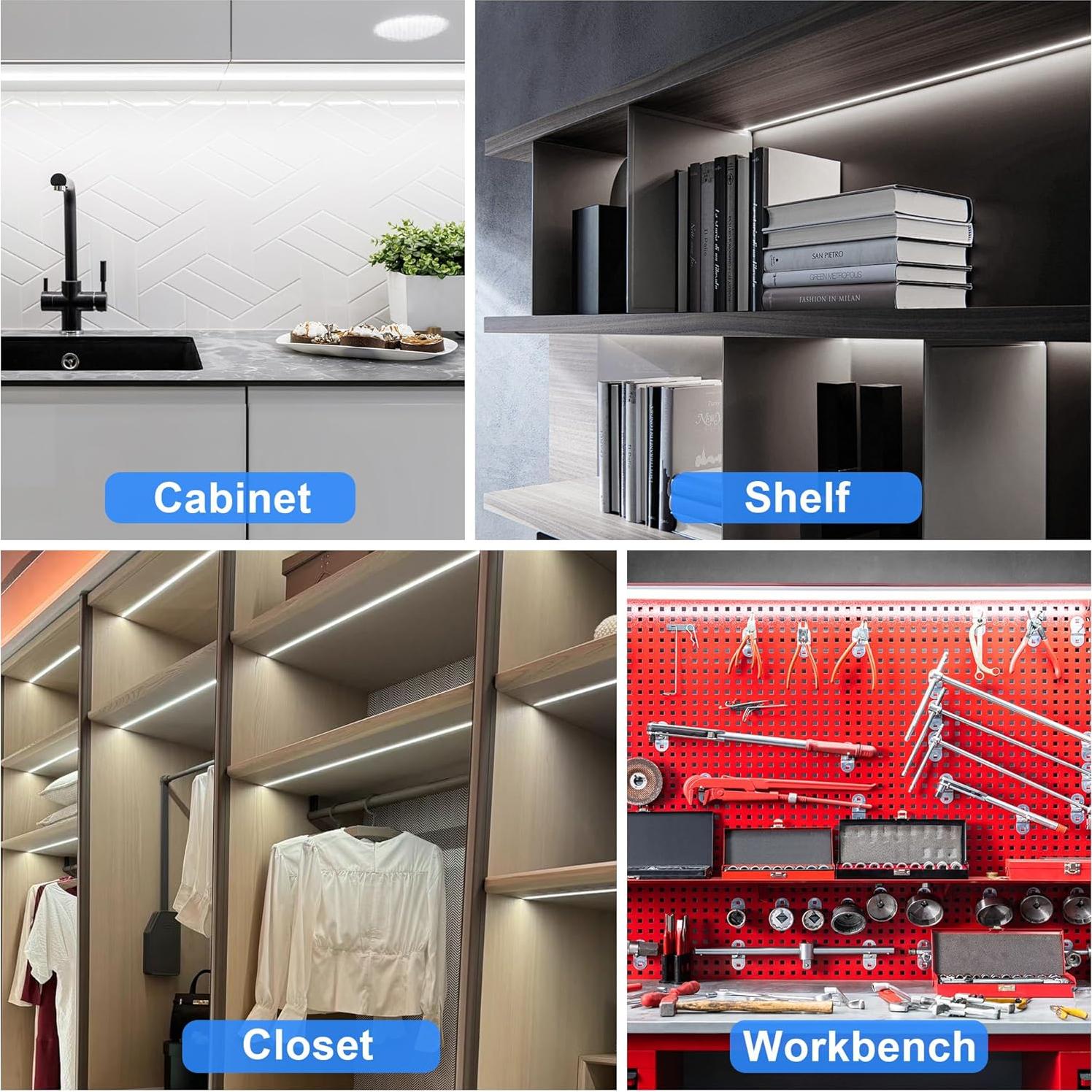 Tira LED bajo gabinete Maylit 60.96 cm 6000K blanca fría