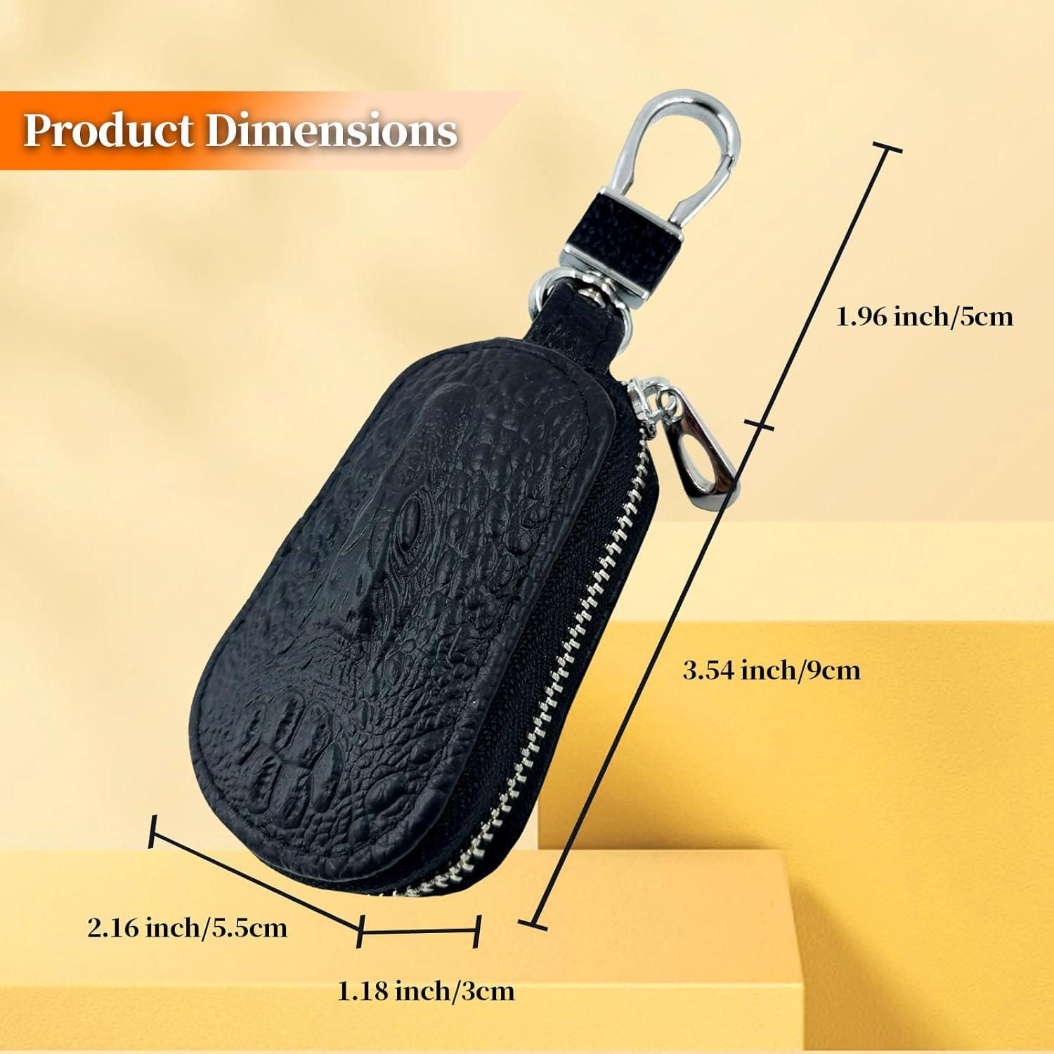 Funda de Llave de Coche Jewssi Universal de Piel Negra