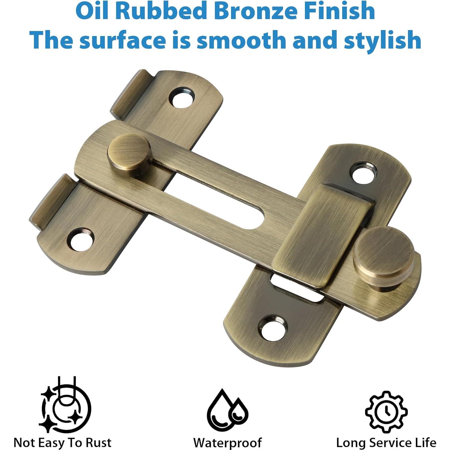 Pestillo de Puerta Alise 10.16cm Acero Inoxidable Bronce