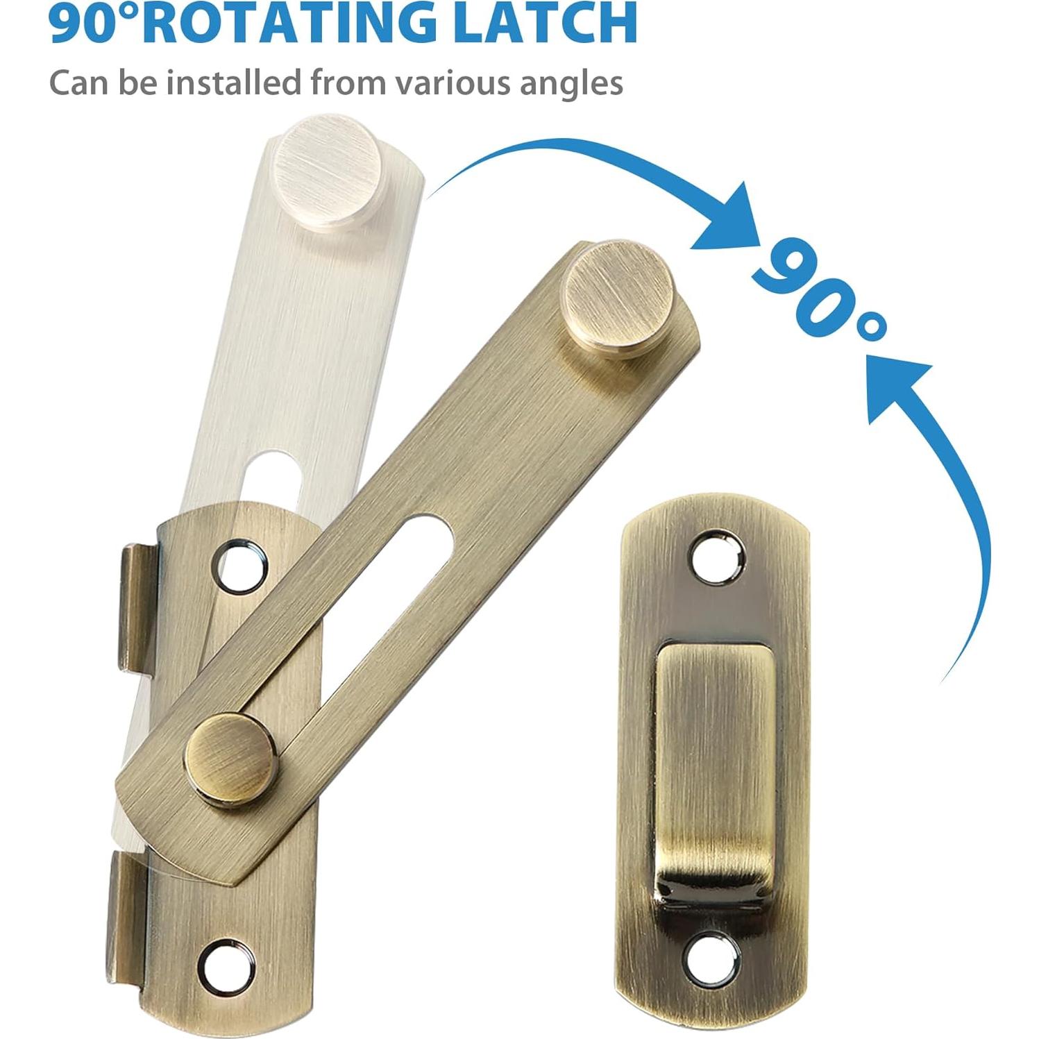 Pestillo de Puerta Alise 10.16cm Acero Inoxidable Bronce