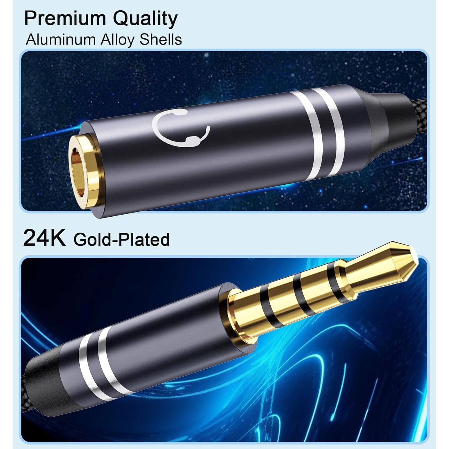 Divisor de Auriculares 3.5mm Jeselry Y - Cable 36cm Hi-Fi