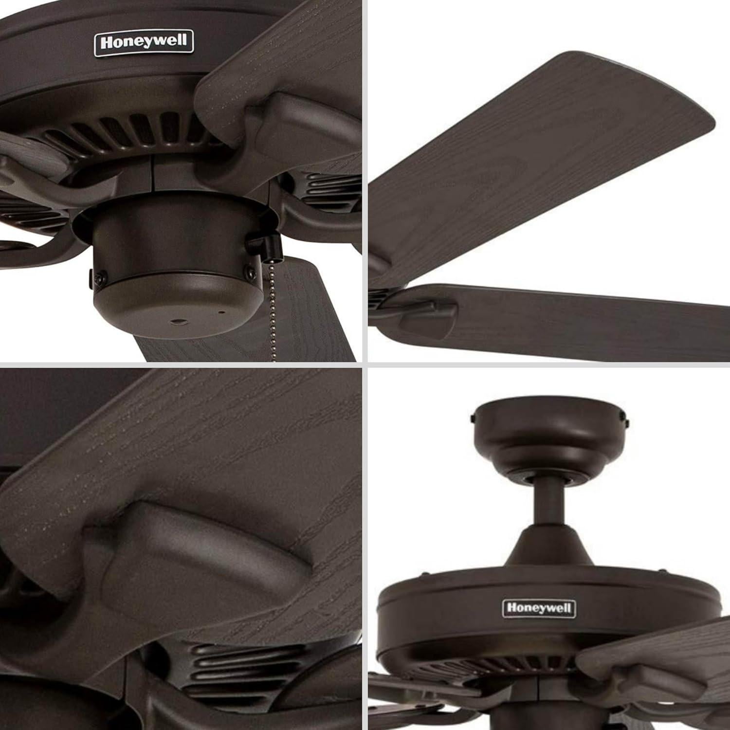 Ventilador de Techo Honeywell Belmar 132 cm Sin Luz Bronce