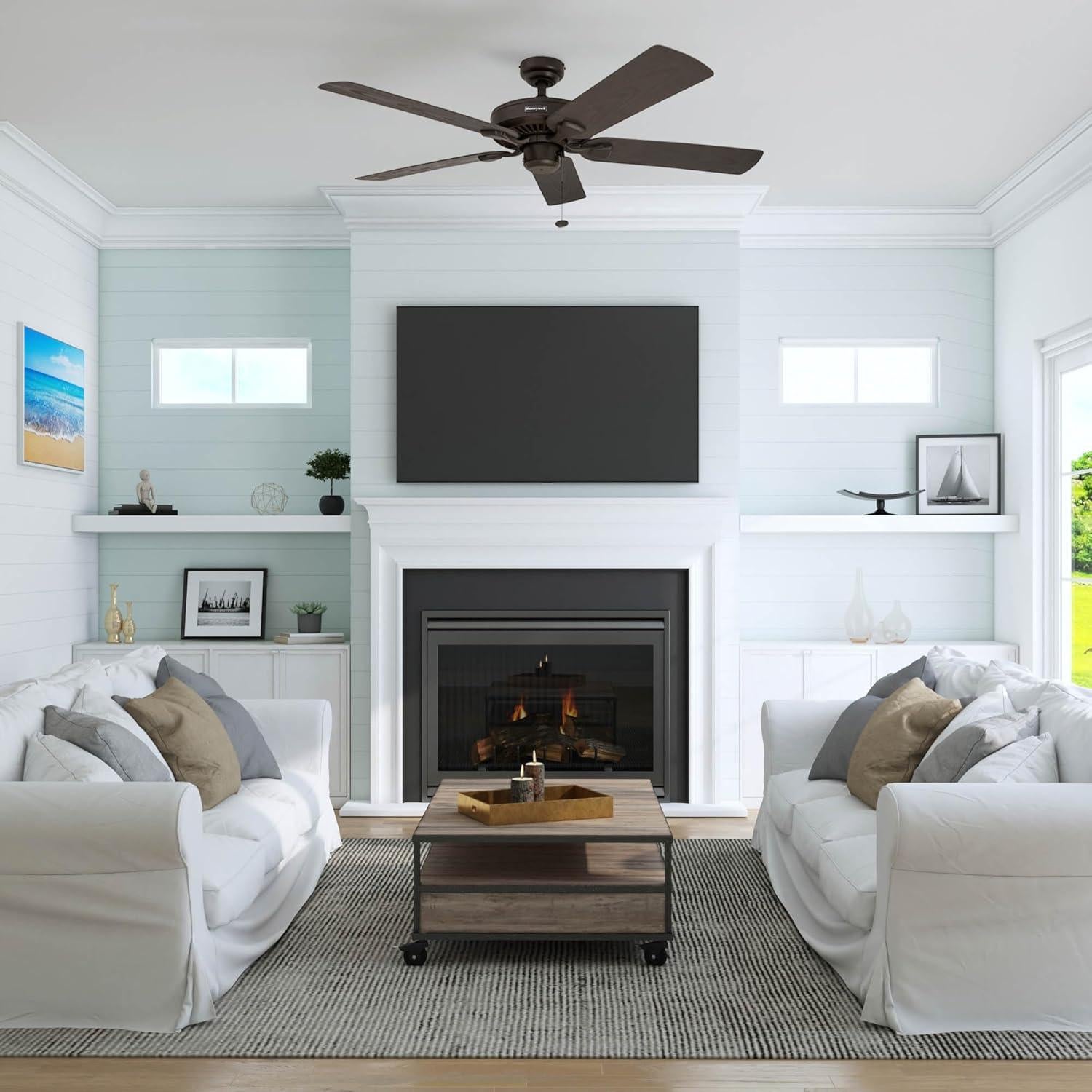 Ventilador de Techo Honeywell Belmar 132 cm Sin Luz Bronce