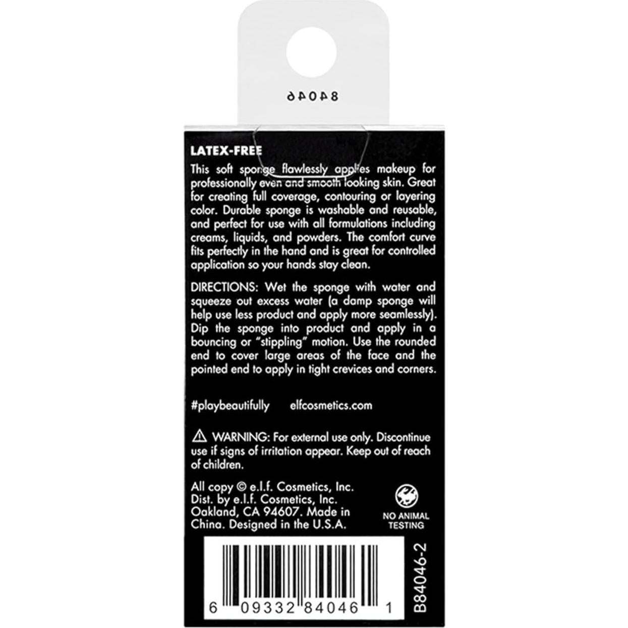 Esponja de Difuminado e.l.f. para Maquillaje Vegana 1 Cuenta