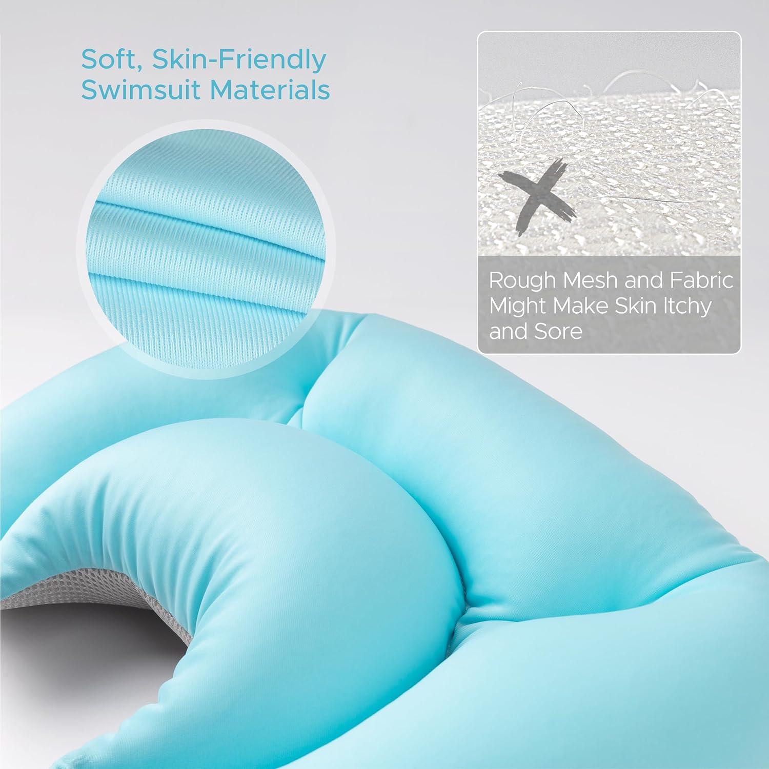 Almohada de Baño Sunlit Azul con Ventosas Ergonómicas