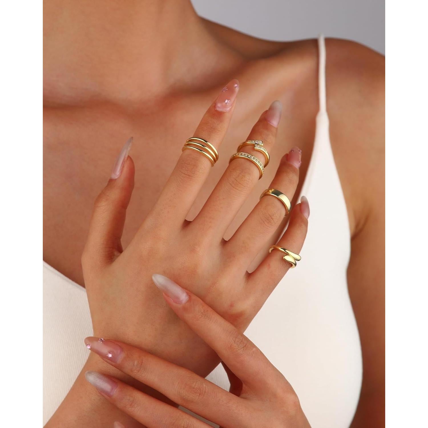 Anillos para dedos de los pies 14K Gold Filled BSJ4U - Ajustables