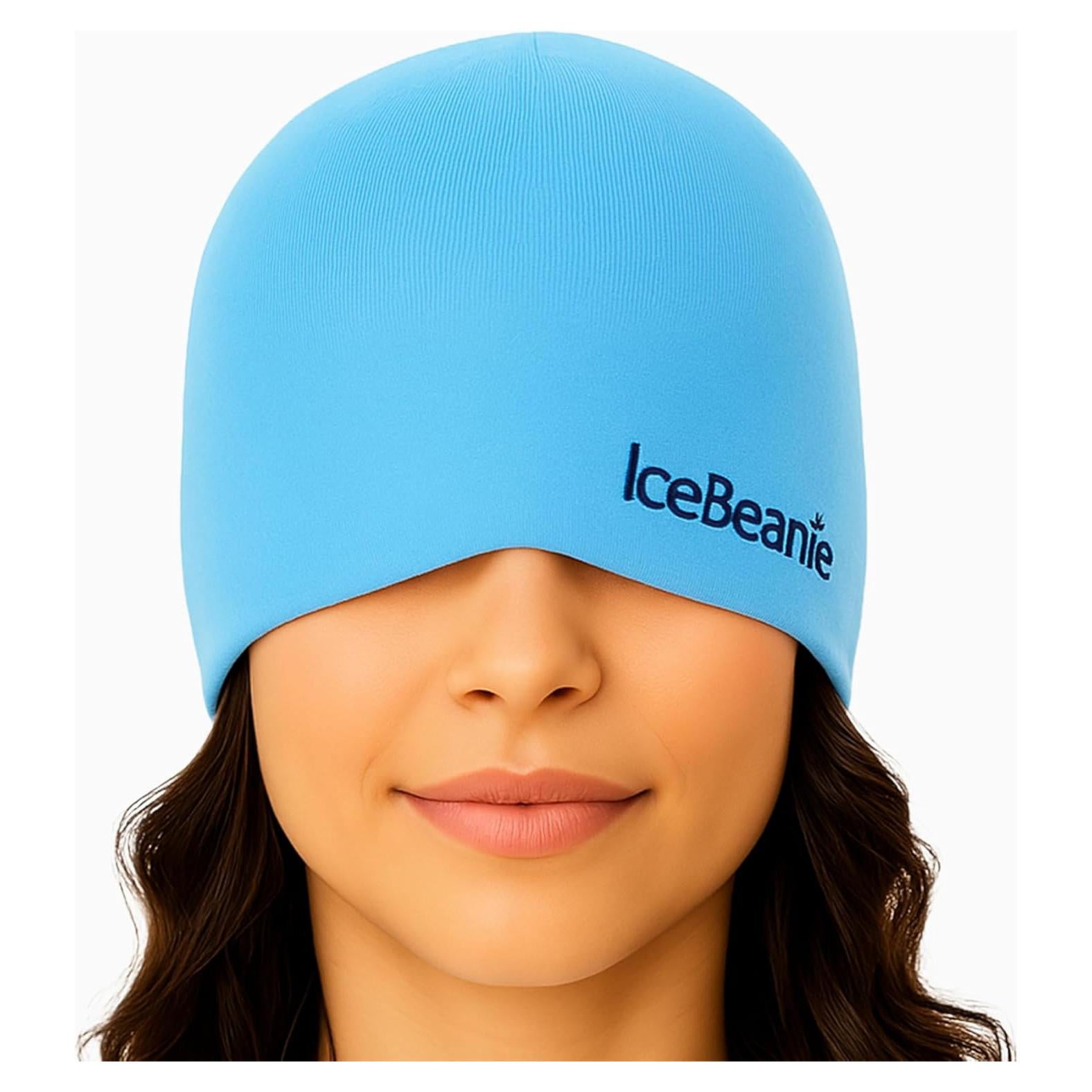 Gorro de Alivio de Migraña IceBeanie Azul - Terapia Fría y Caliente