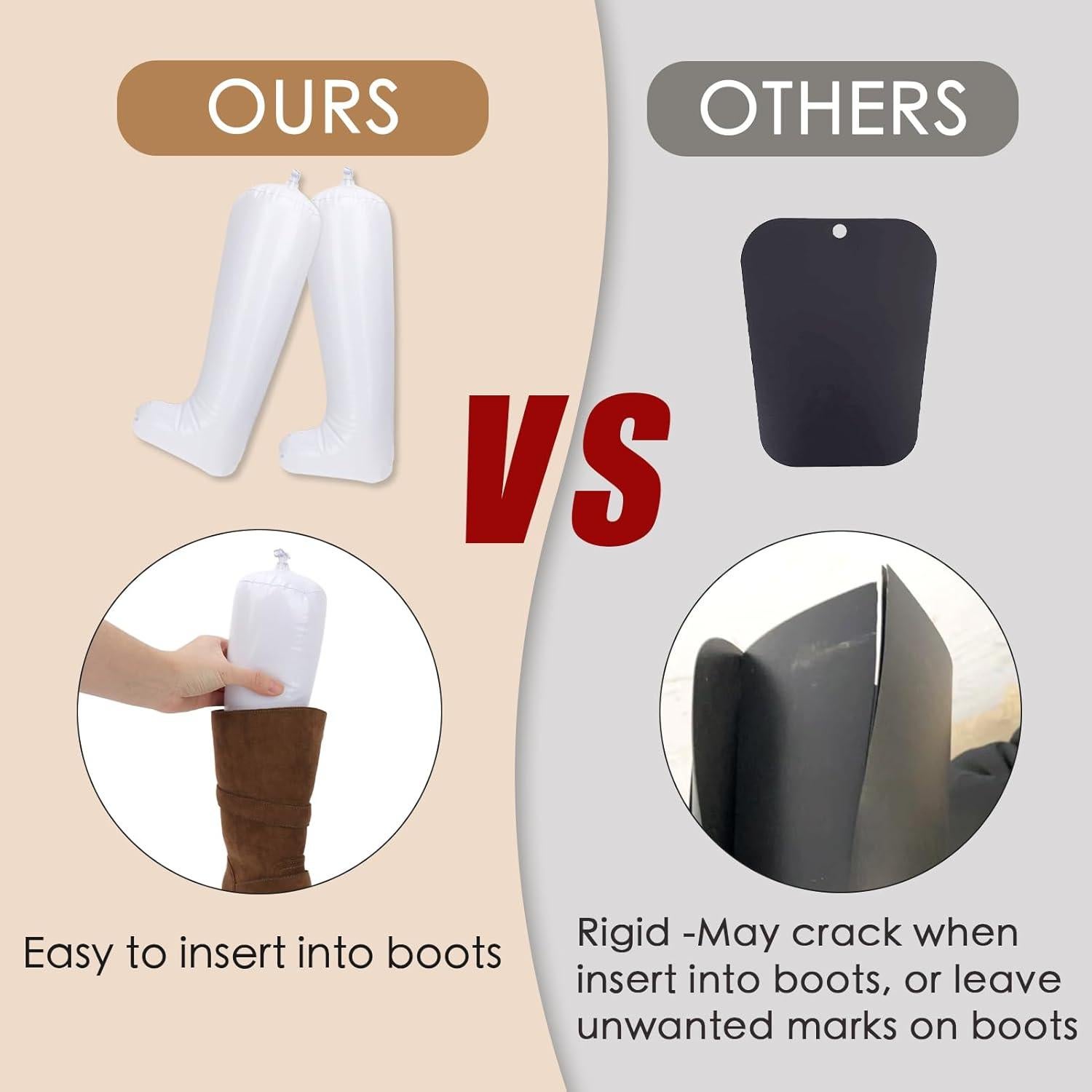 Formadores de Botas Inflables Kilofly - 3 Pares Blancos