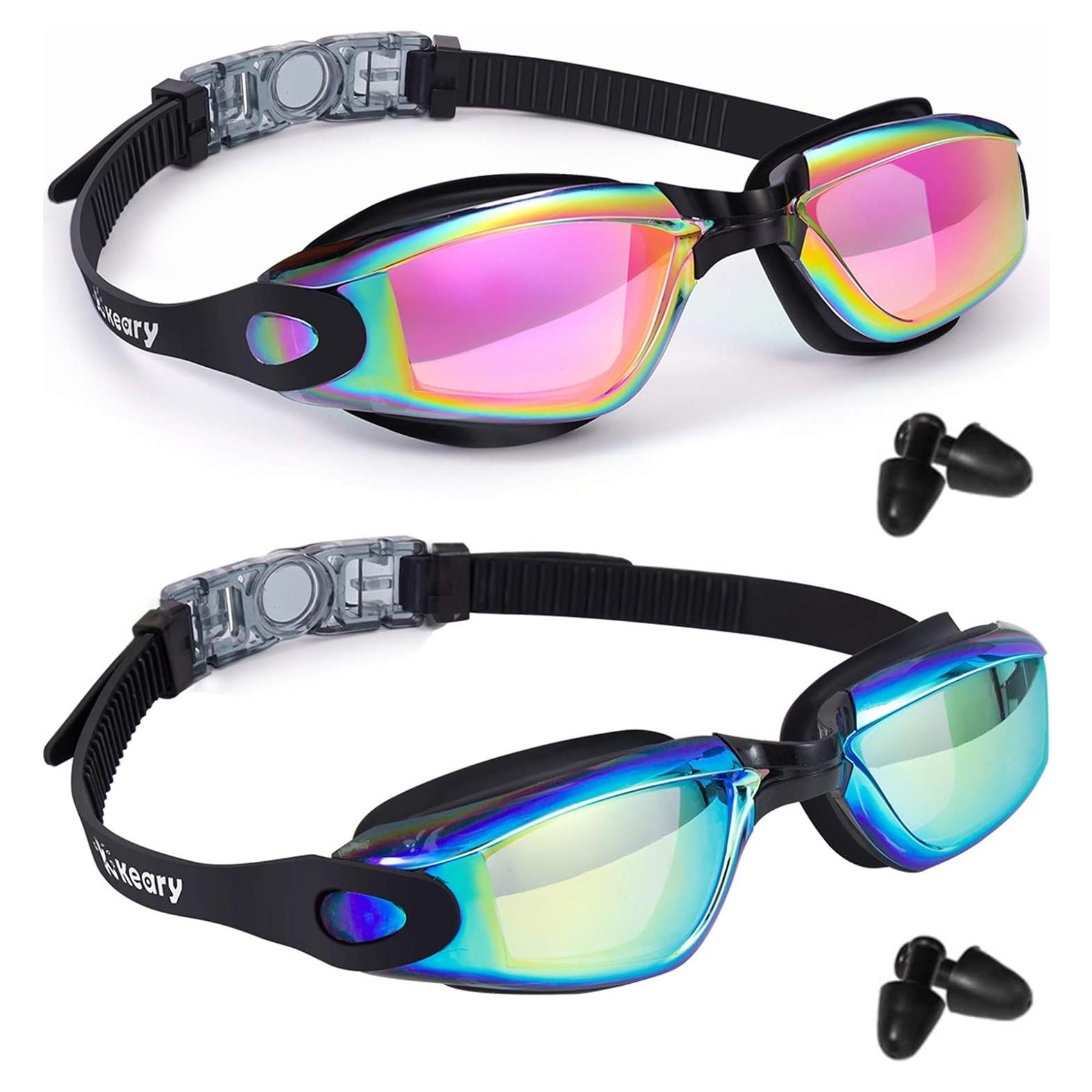 Gafas de natación anti-vaho Keary 2 Pack Aqua/Rosa UV