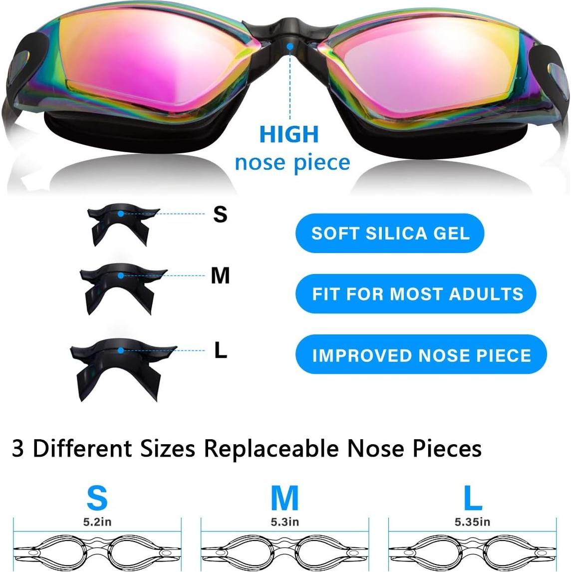 Gafas de natación anti-vaho Keary 2 Pack Aqua/Rosa UV
