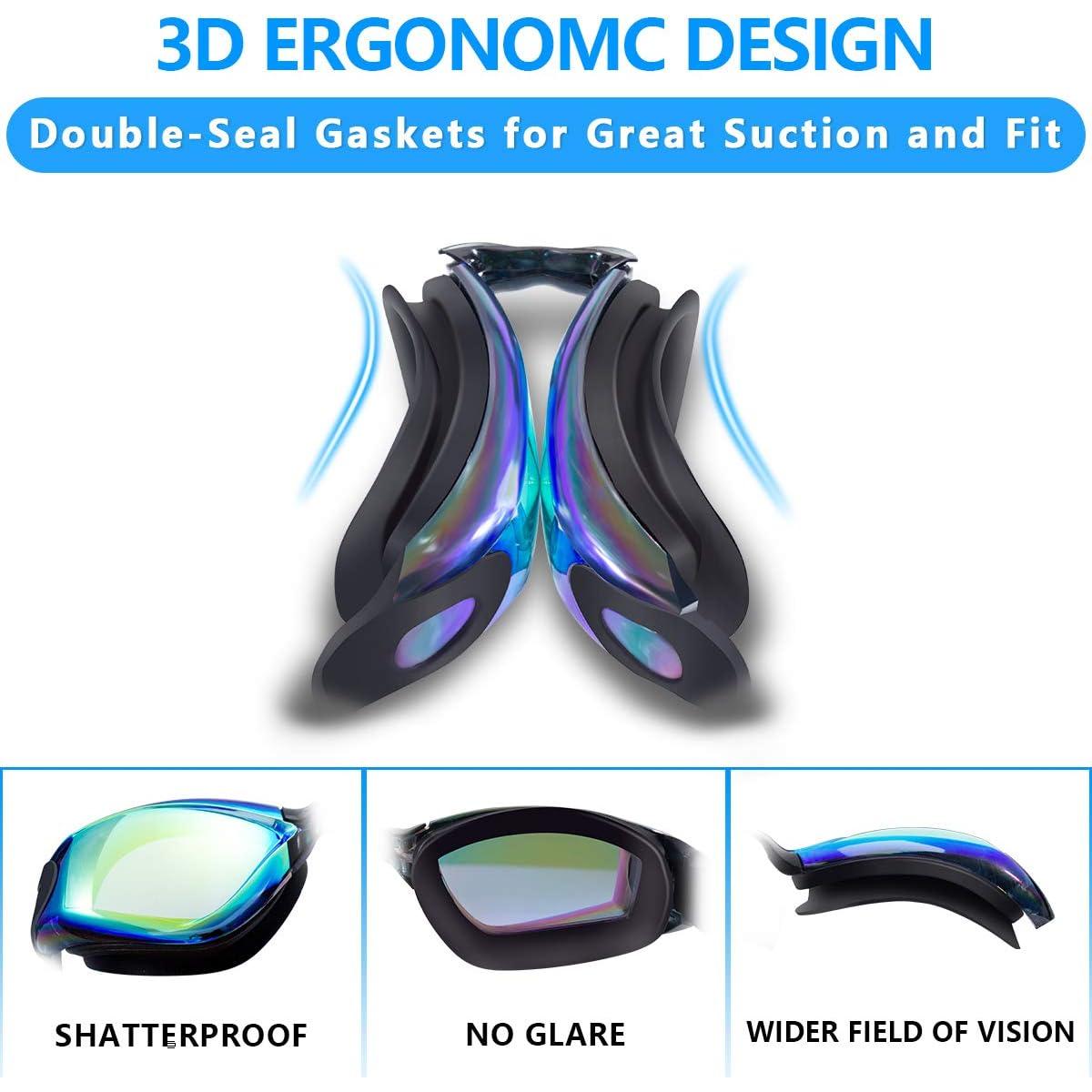 Gafas de natación anti-vaho Keary 2 Pack Aqua/Rosa UV