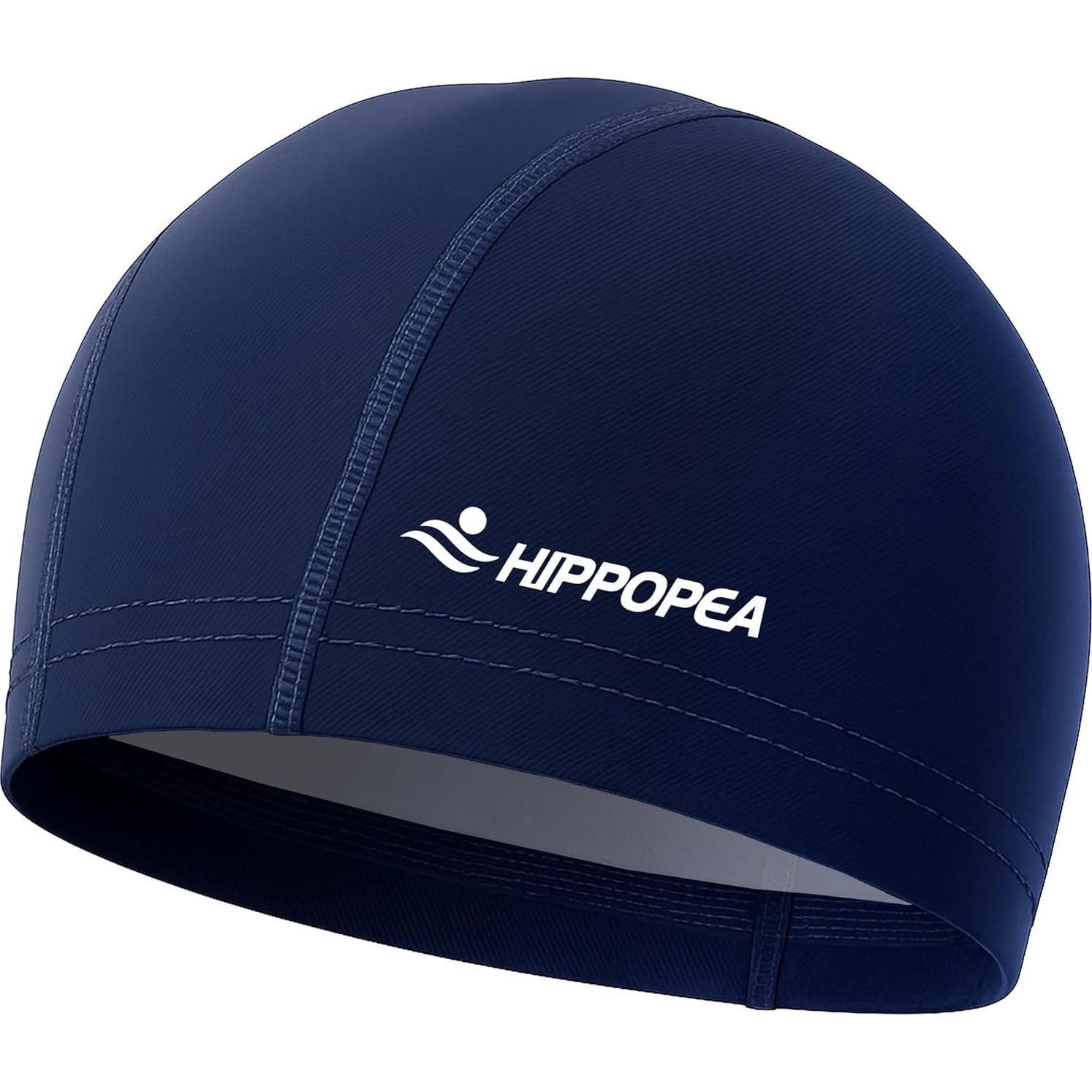 Gorro de Natación de Tela HIPPOPEA Unisex Azul Profundo