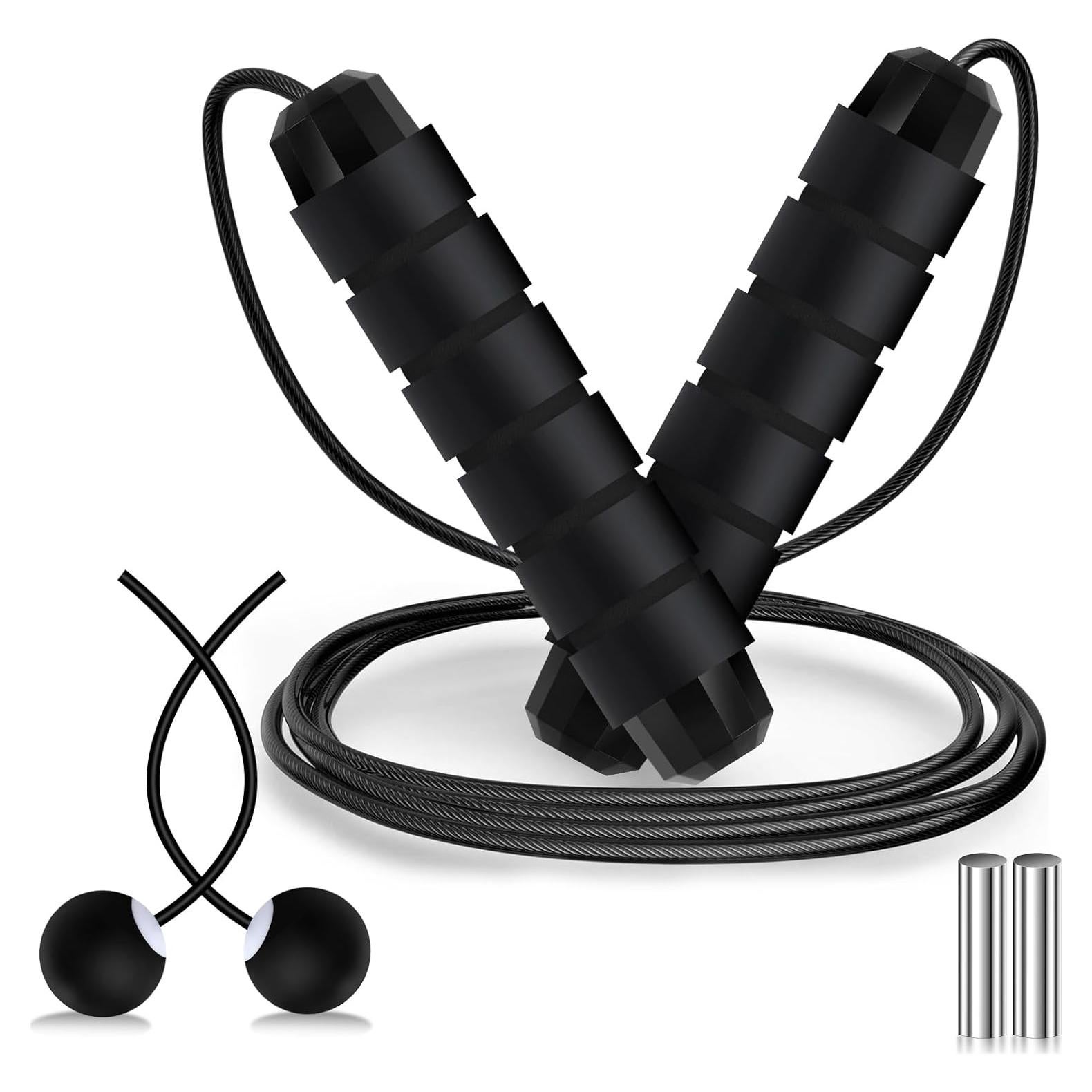 Cuerda de Salto 2 en 1 Vinsot con Peso Ajustable 2.8m