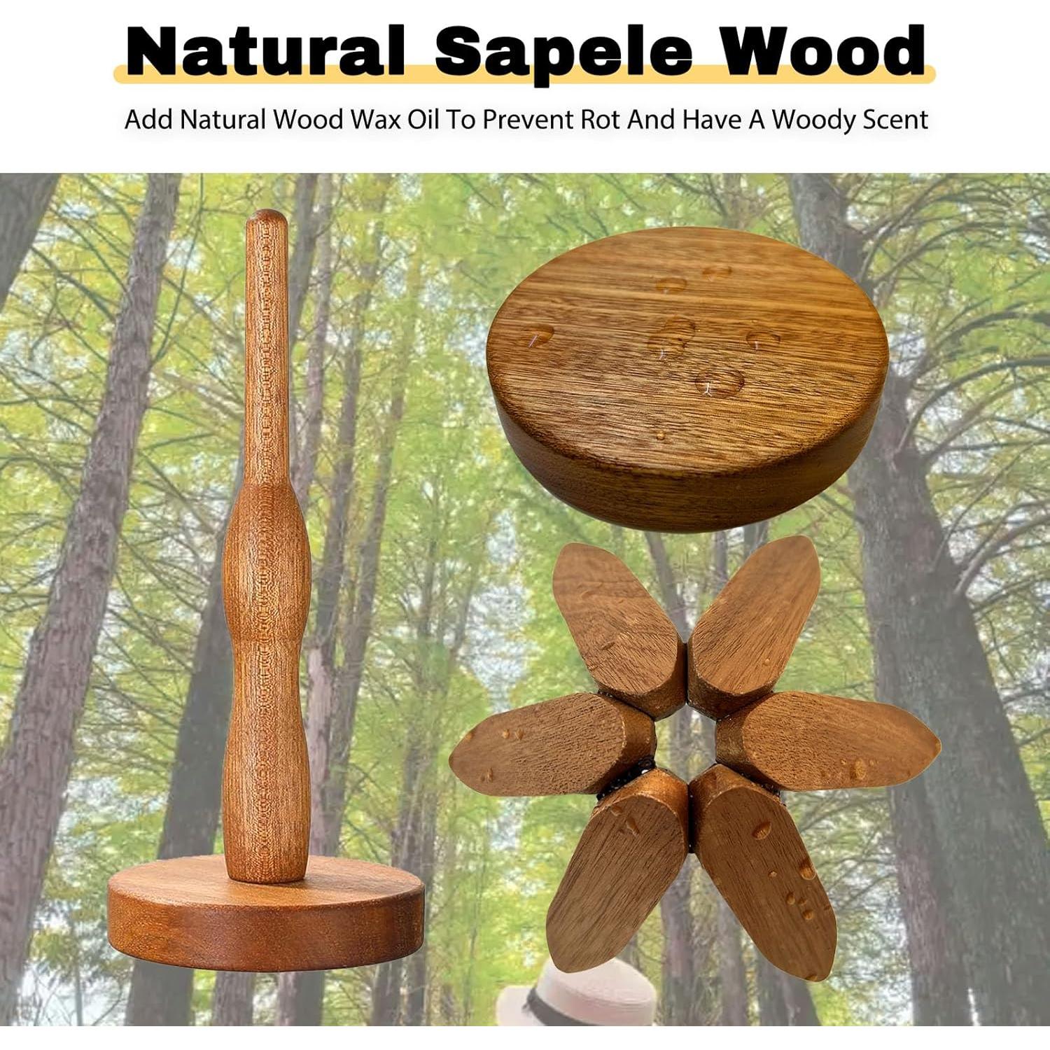 Trivetes de Madera DAOLEMIJI - 3 Piezas Suave para Ollas