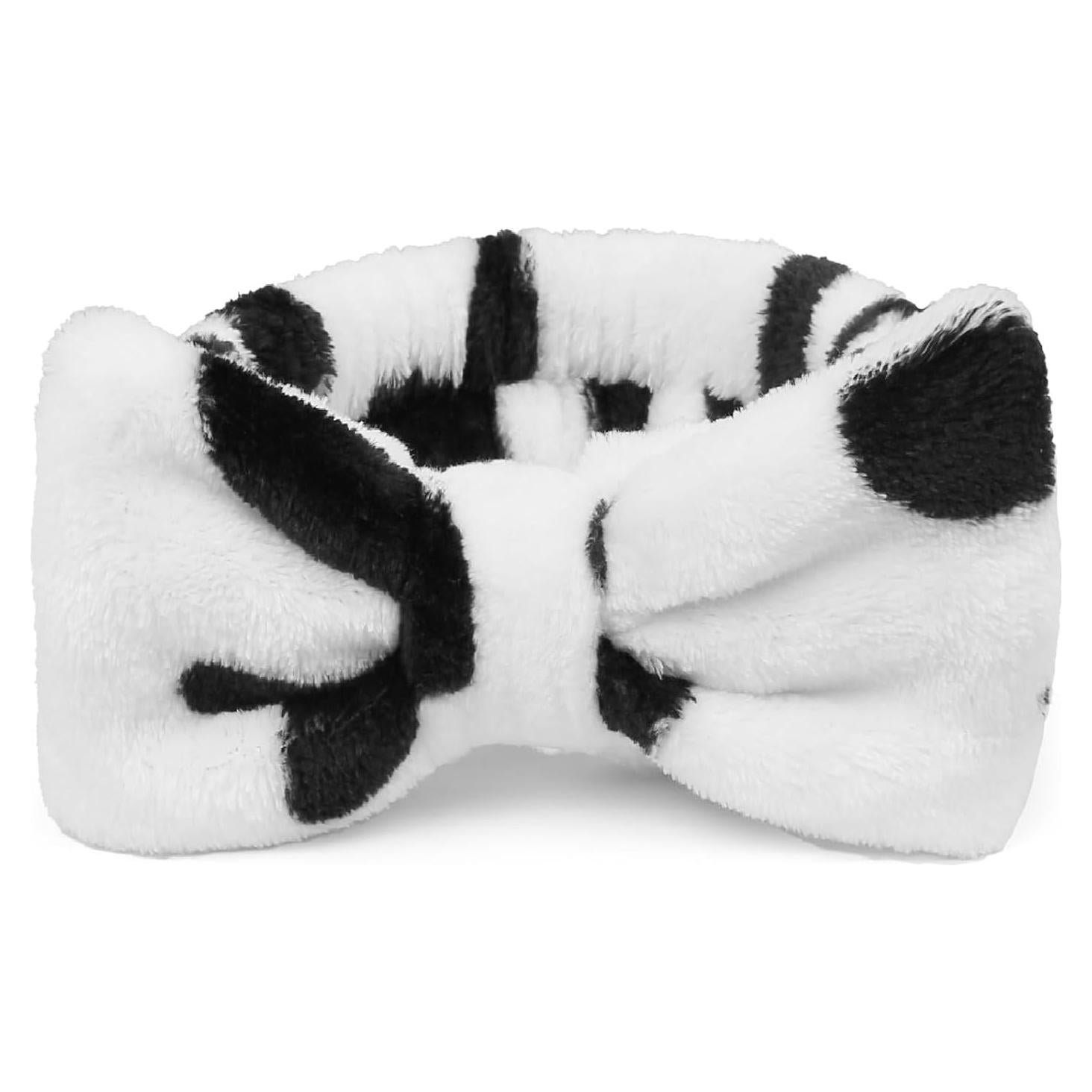 Diadema Huachi Spa Estampado de Vaca para Cuidado Facial