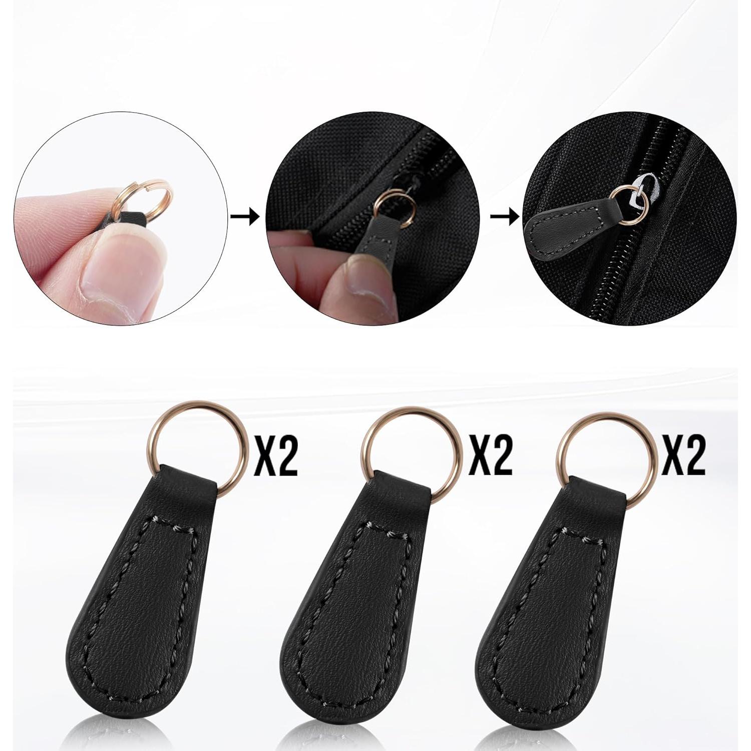 Tiradores de Cremallera Deoward PU Cuero 6 PCS Multiuso