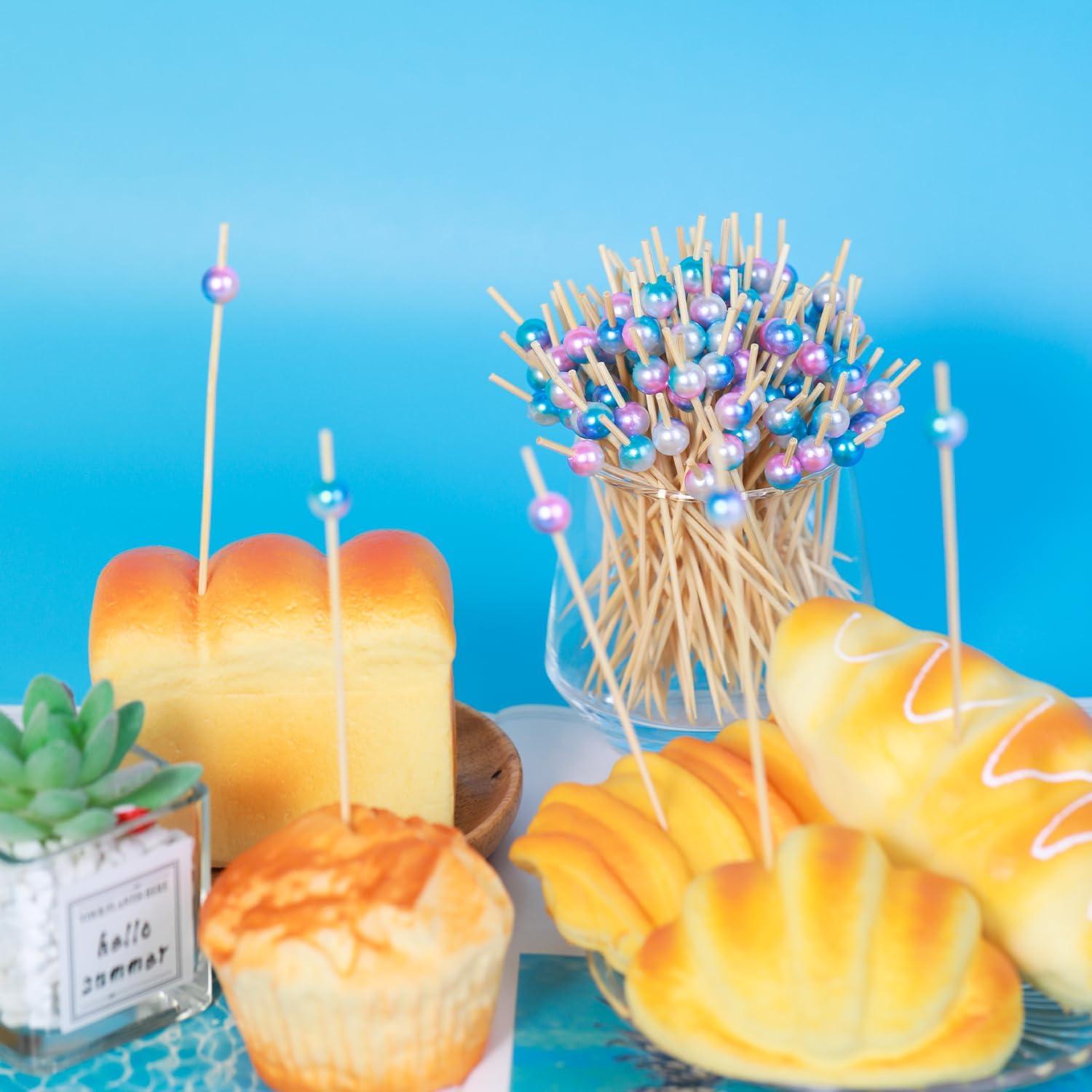 120 Palillos de Cóctel de Bambú Natural Perla de Sirena 11.94 cm