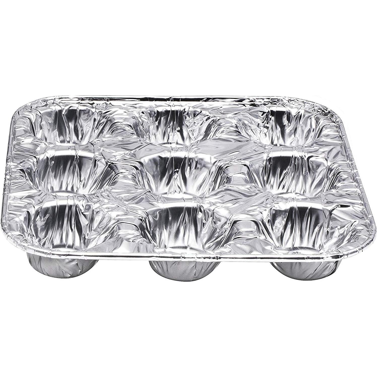 Bandejas de Aluminio Desechables Diplastible para Muffin 12 Pzas