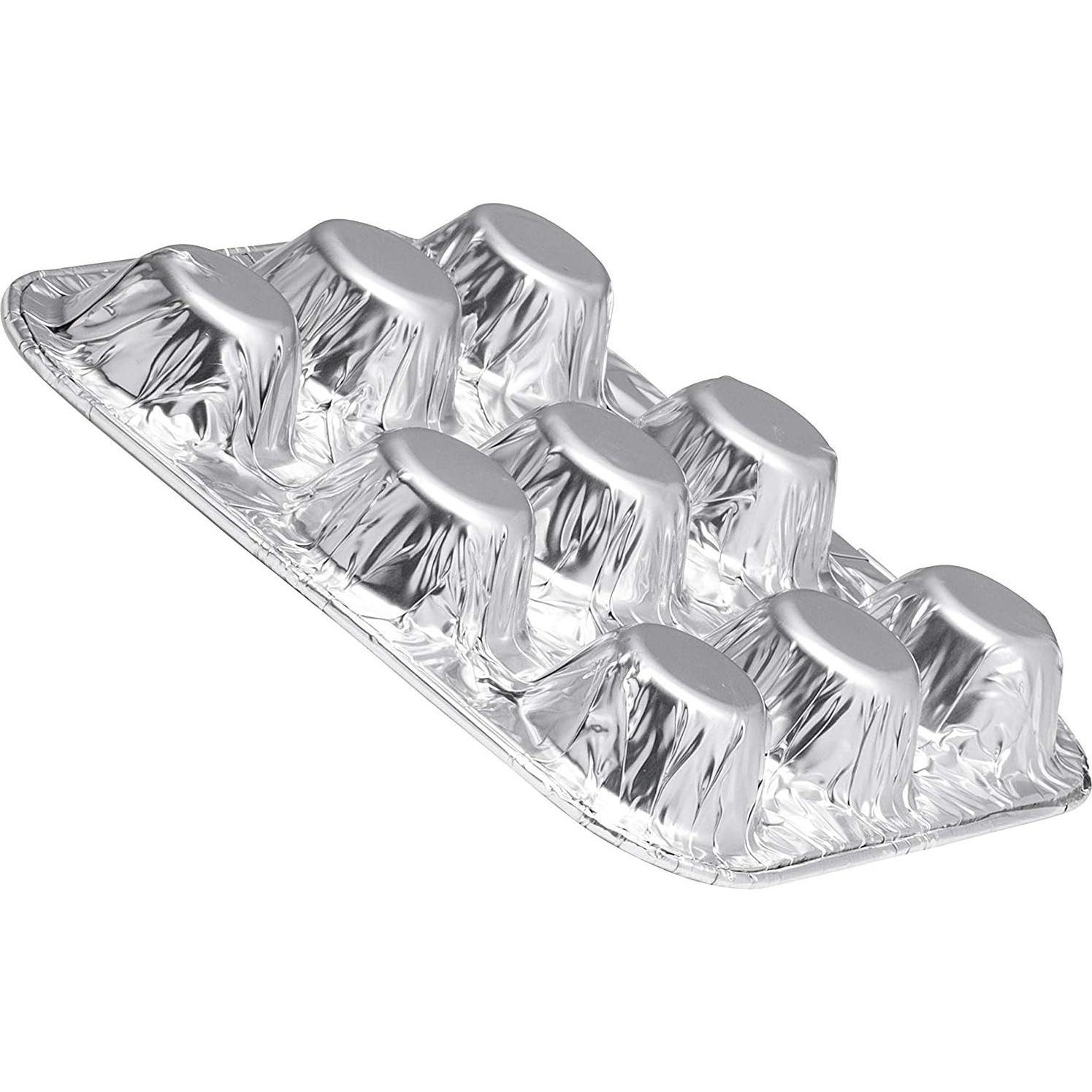 Bandejas de Aluminio Desechables Diplastible para Muffin 12 Pzas